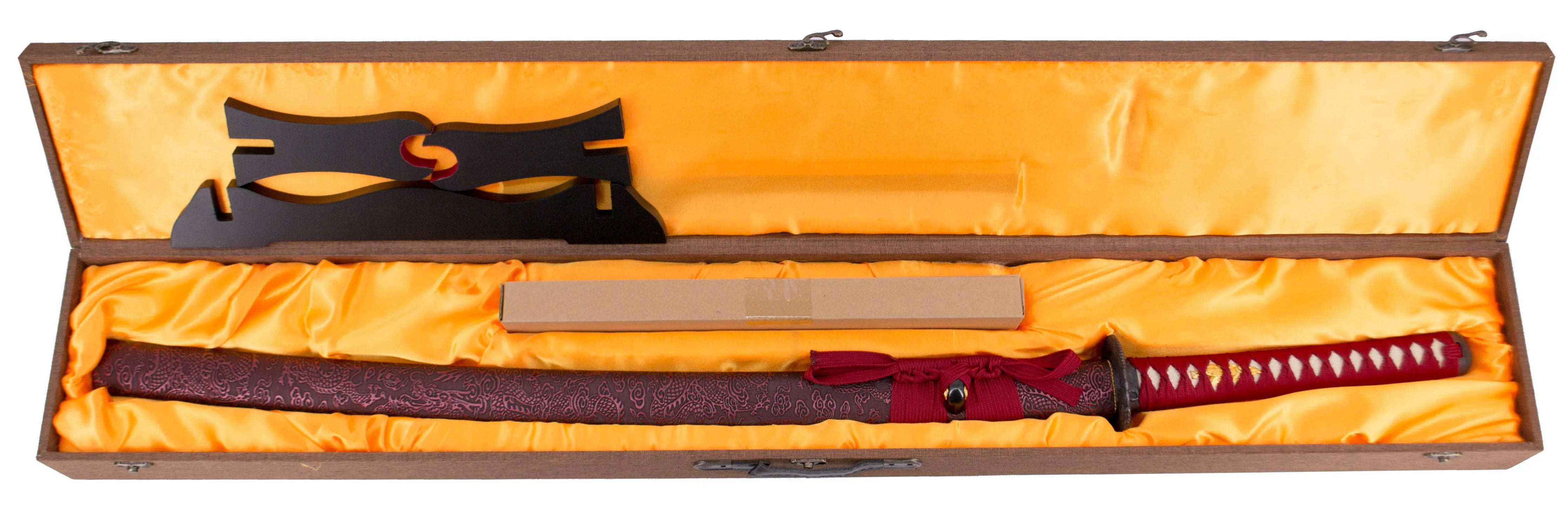 Imagen de Katana funcional afilada roja s6037 parte de nuestra colección en Espadas y más, sitio oficial.