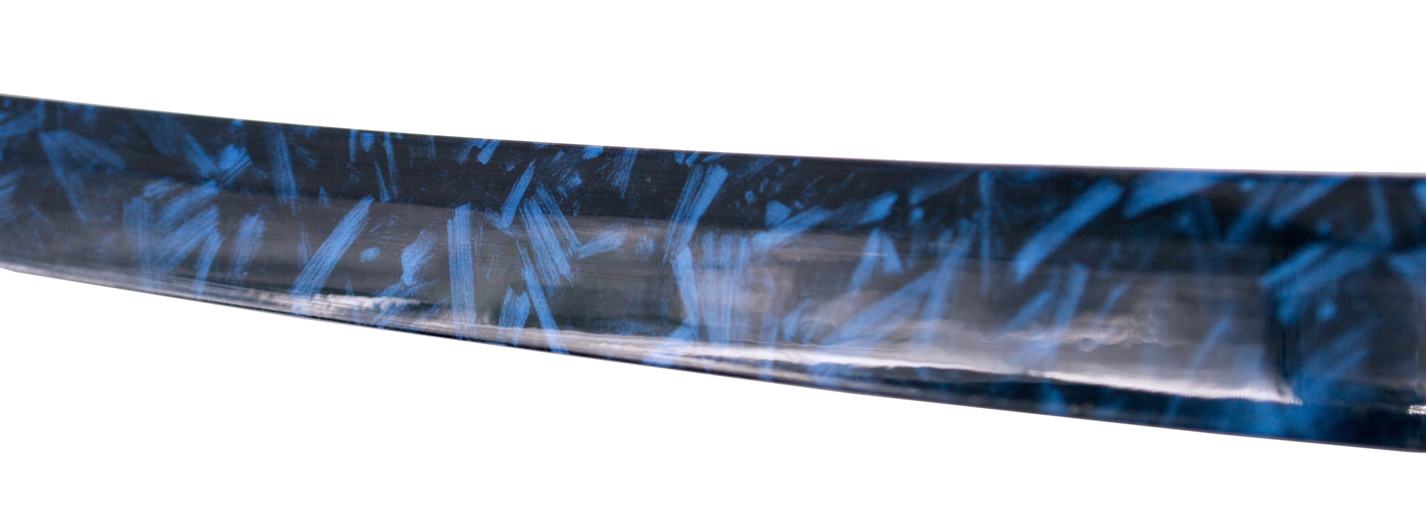 Imagen de Wakizashi funcional grulla azul parte de nuestra colección en Espadas y más, sitio oficial.