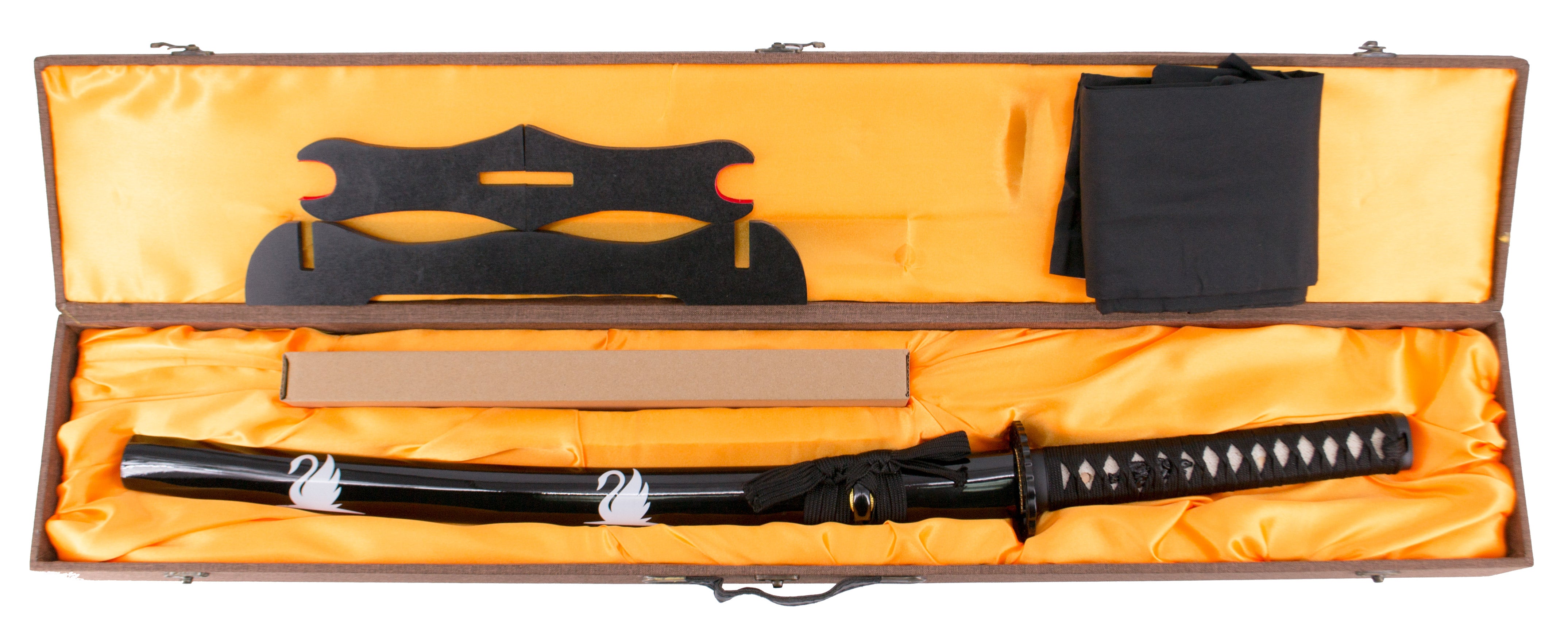 Imagen de Wakizashi funcional grulla azul parte de nuestra colección en Espadas y más, sitio oficial.