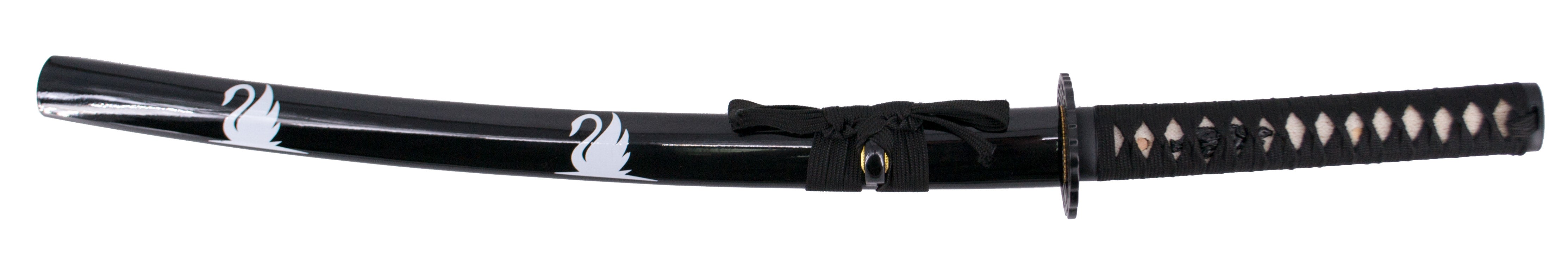Imagen de Wakizashi funcional grulla azul parte de nuestra colección en Espadas y más, sitio oficial.