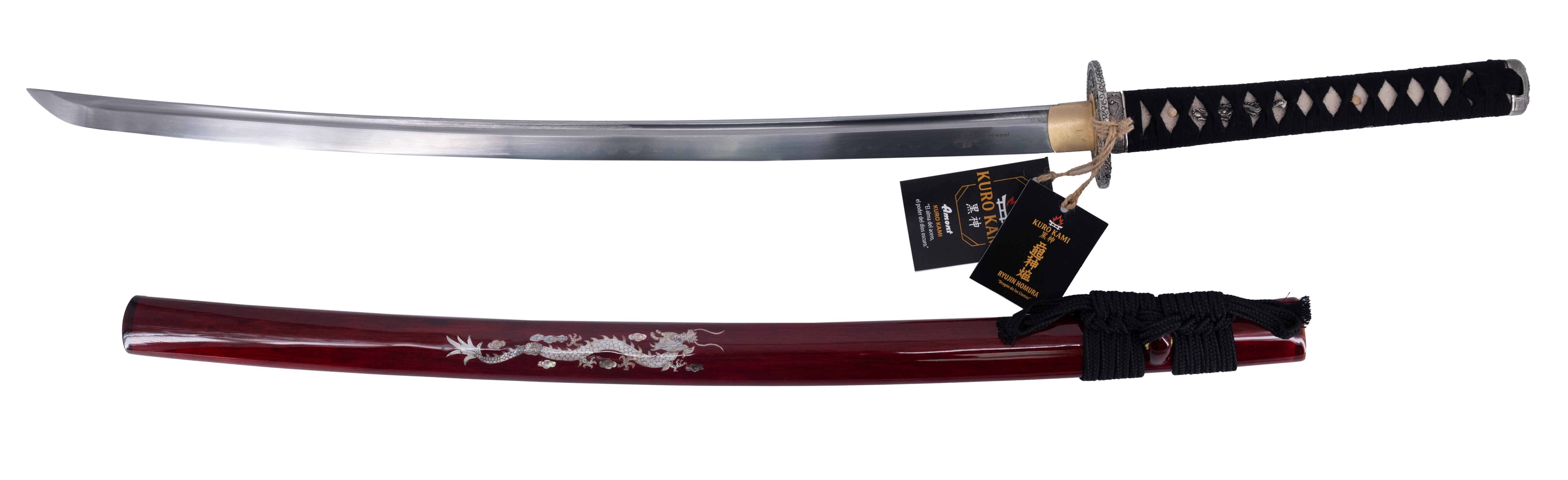 Katana Funcional KURO KAMI Ryûjin – Acero Damasco - Yami / Homura