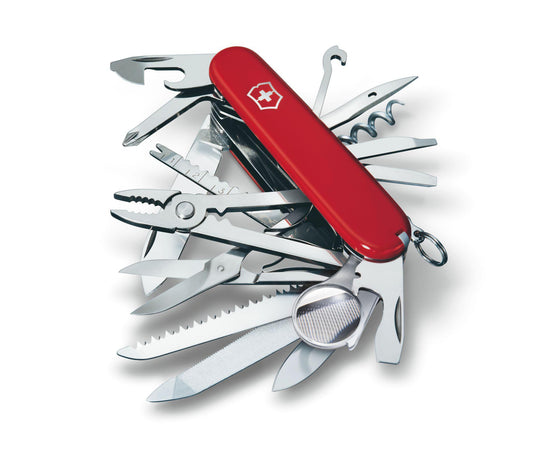 SwissChamp 33 Function Multi-Tool Knife, Red or Walnut Wood, Victorinox VI-1.6795