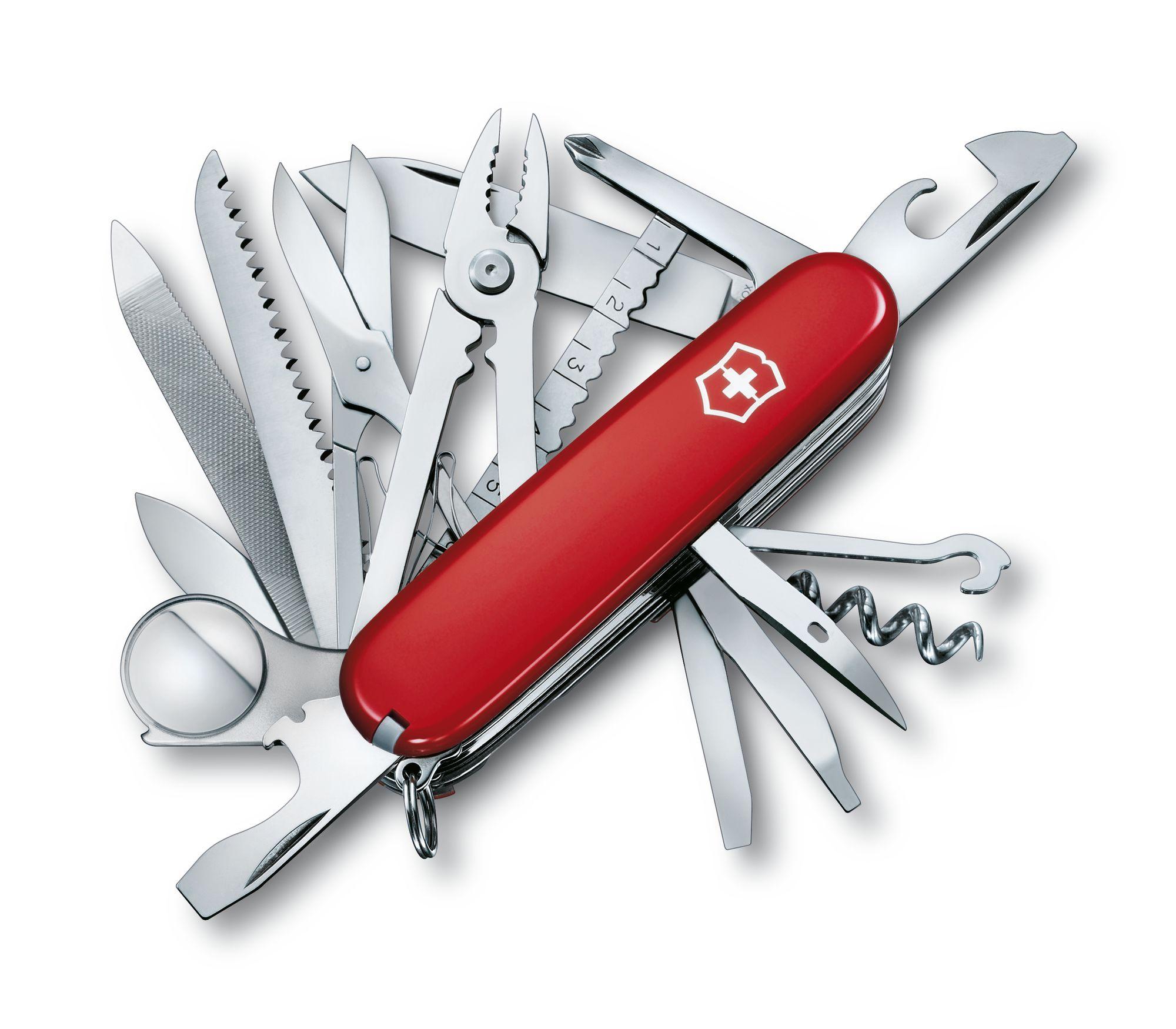 SwissChamp 33 Function Multi-Tool Knife, Red or Walnut Wood, Victorinox VI-1.6795