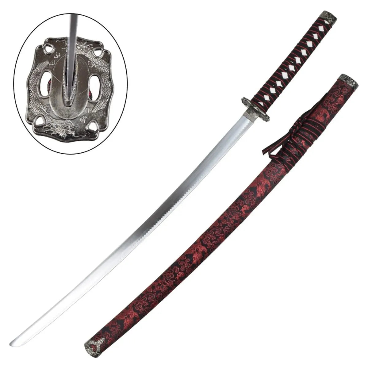 Set Ornamental Rojo Katana-Wakizashi-Tanto