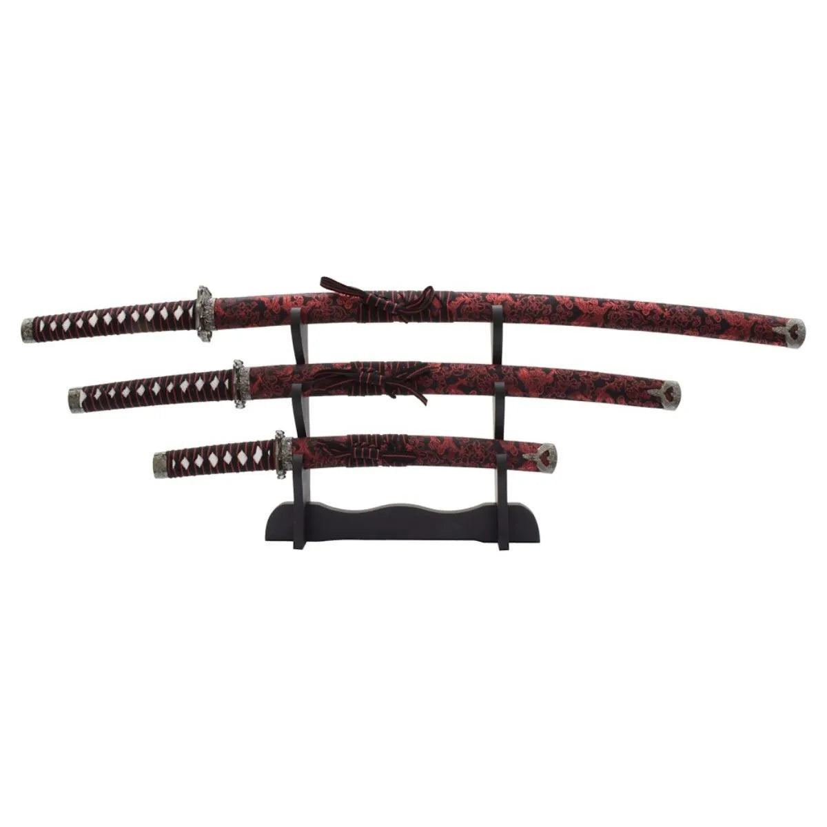 Set Ornamental Rojo Katana-Wakizashi-Tanto