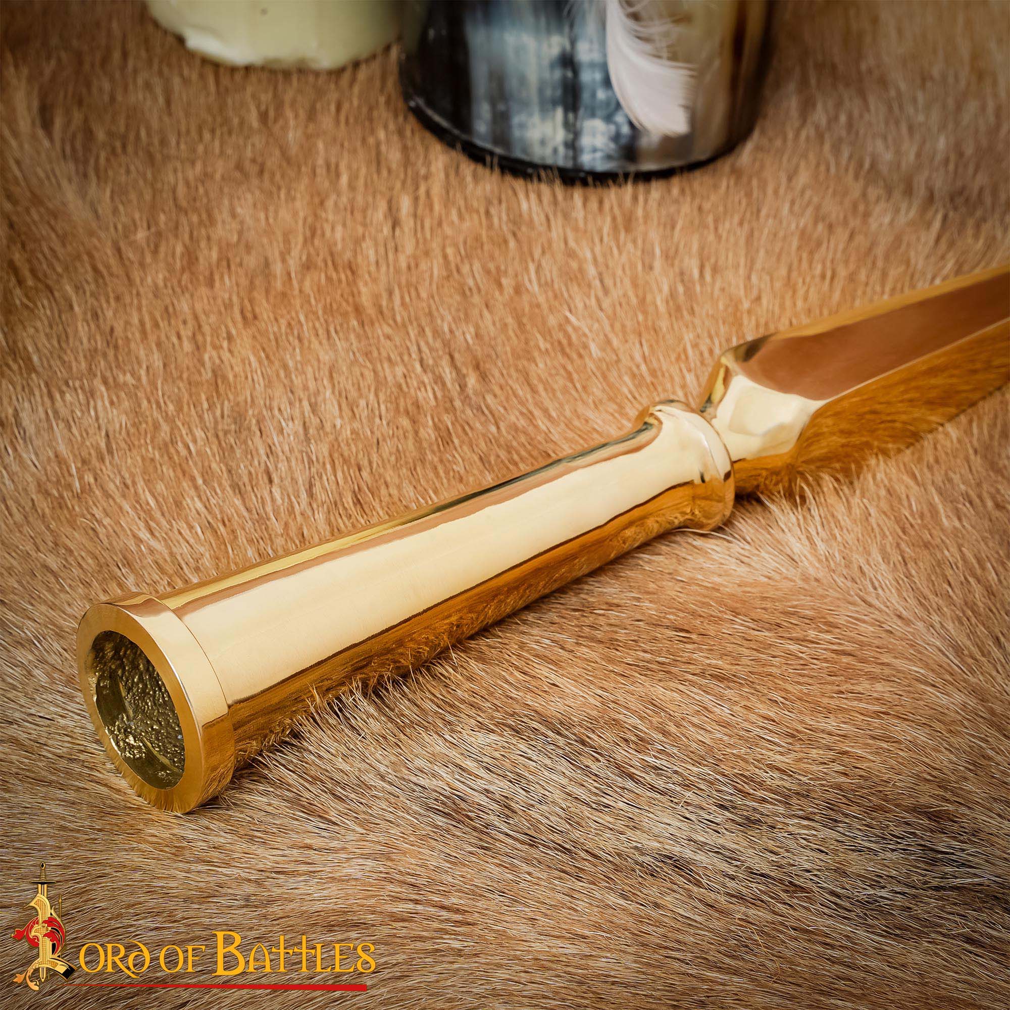 Punta de Lanza Romana - Latón Macizo - Imagen 8