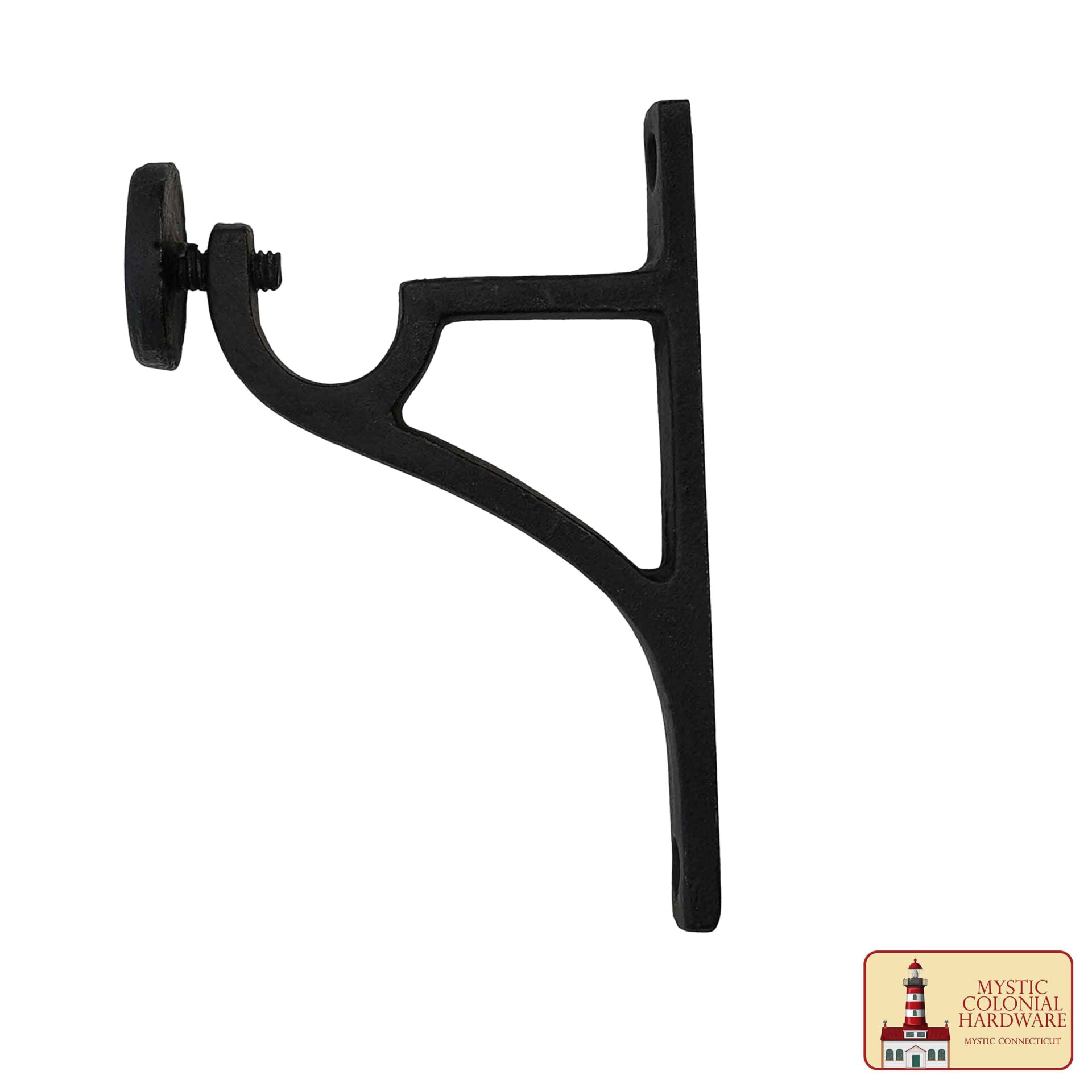 Soportes de Barra de Cortina Ajustables Góticos de Alta Resistencia - Soportes de Barra de Cortina de Montaje en Pared Verticales Negros para Persianas y Ventanas - Imagen 1