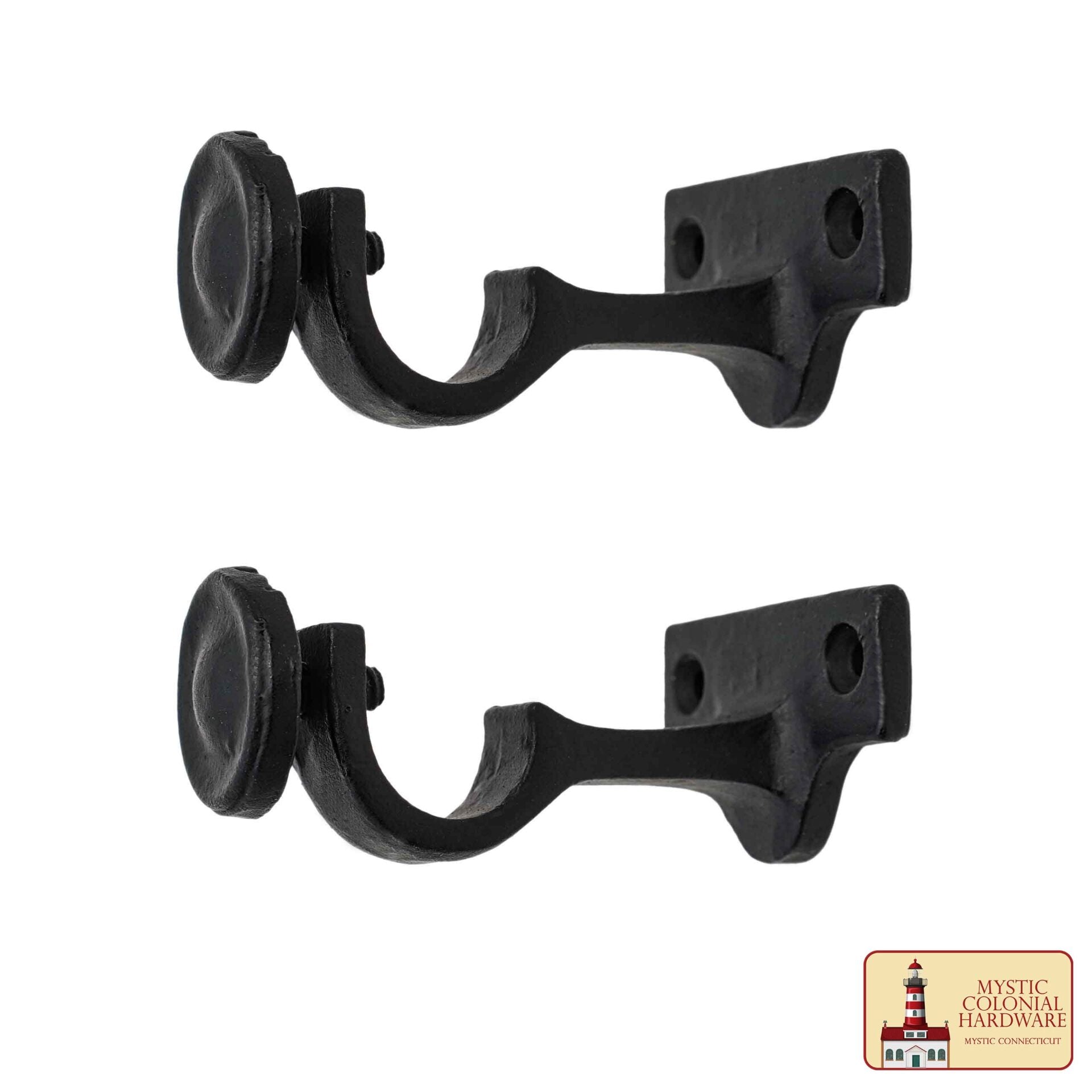 Soportes de Barra de Cortina de Alta Resistencia - Soportes de Cortina Ajustables para Montaje en Pared Negros para Persianas y Ventanas - Soportes de Hardware Extensibles para Barras de Cortina de 1 - Imagen 6