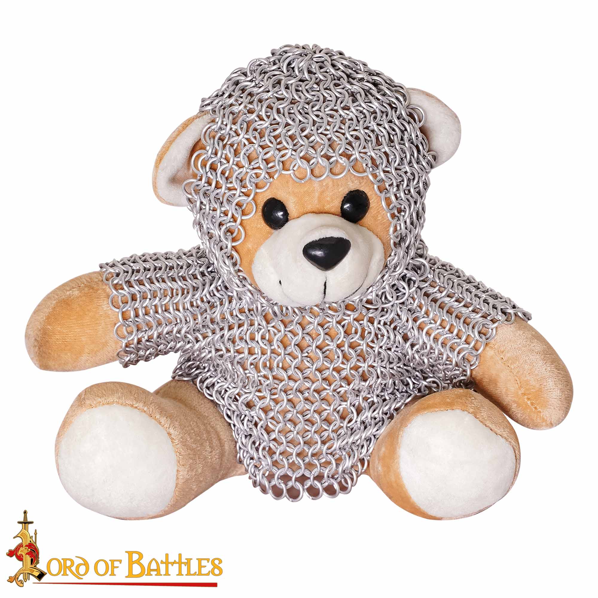 Osito Caballero con Cota de Malla - Oso Guerrero con Cota de Malla de Aluminio Anodizado de 6 Mm 17g - Imagen 4