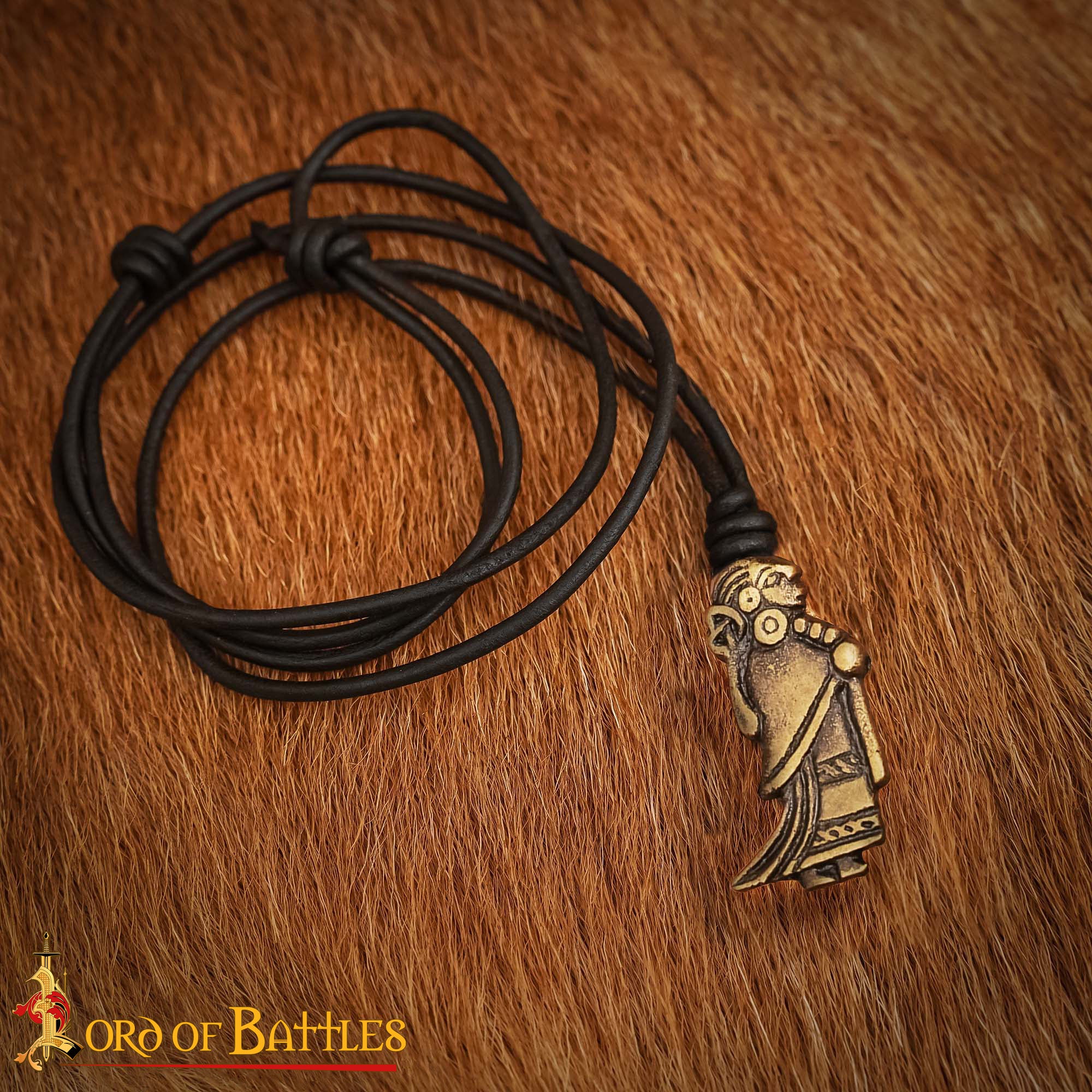 Collar de Latón - Colgante Valquiria Vikinga - Imagen 7