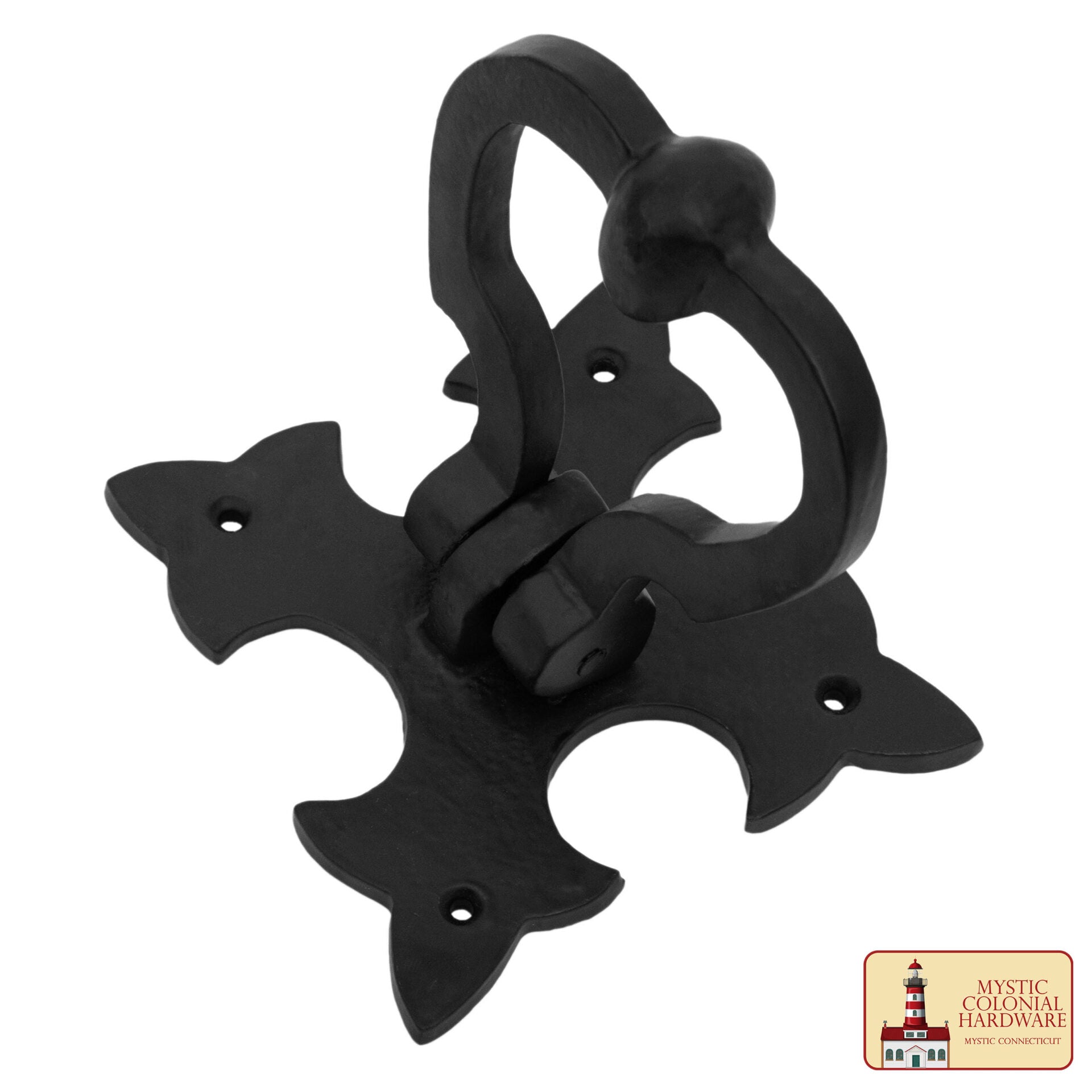 Aldaba Gótica de Hierro Forjado, Negra, Aspecto Medieval Antiguo - Imagen 4