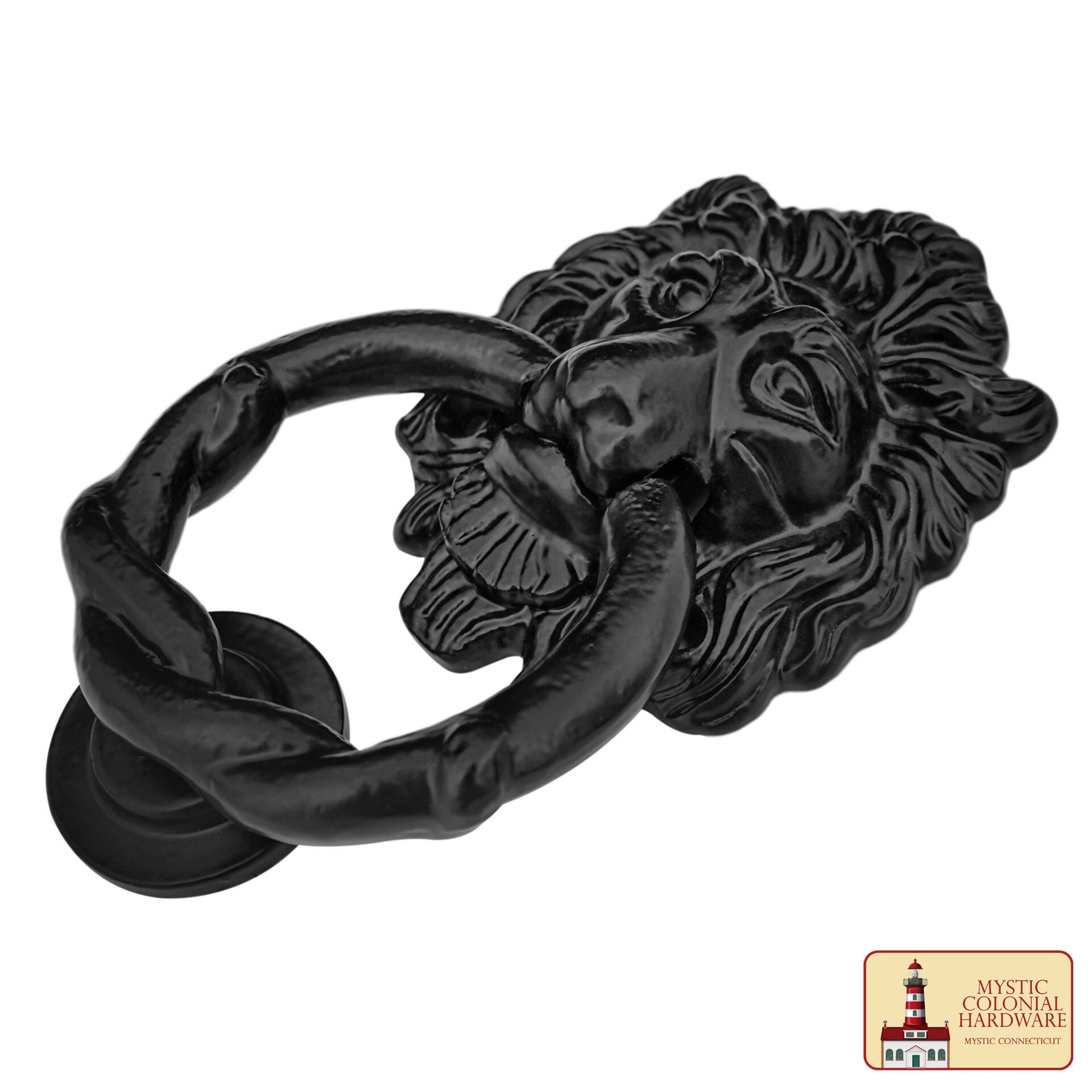 Aldaba con Cabeza de León Hecha a Mano Aldaba Antigua con Anillo - Imagen 5