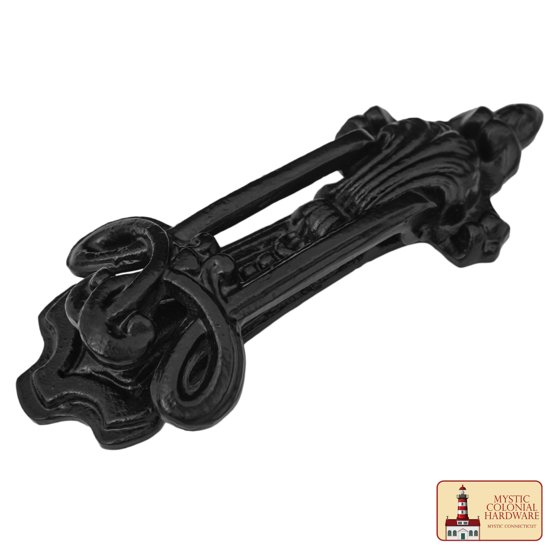 Puerta de Entrada Gótica con Revestimiento de Polvo Negro Aldaba Antigua Hecha a Mano - Imagen 2