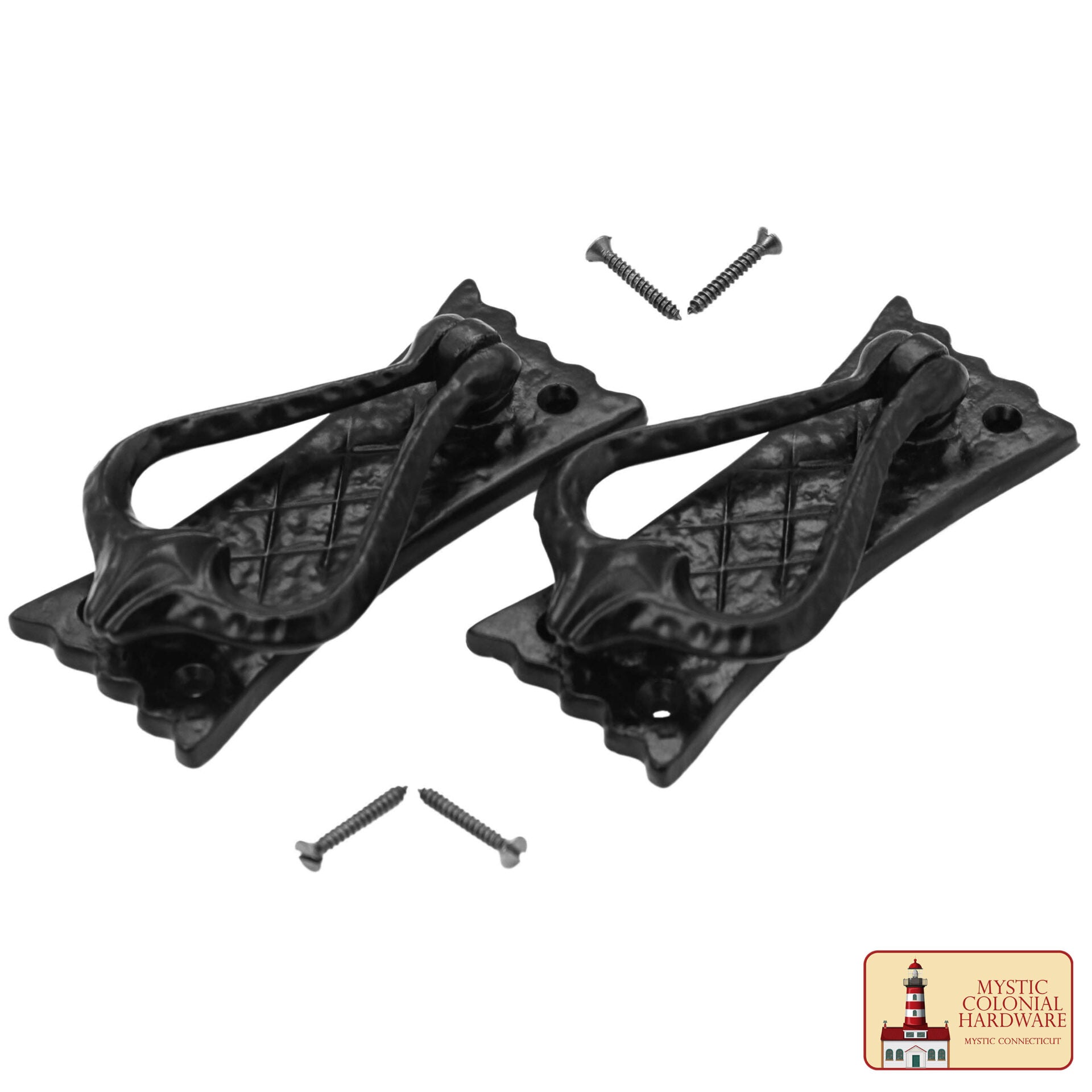 Aldaba para Puerta de Dormitorio Hierro Fundido Macizo Negro Antiguo - 4.7 - Imagen 6