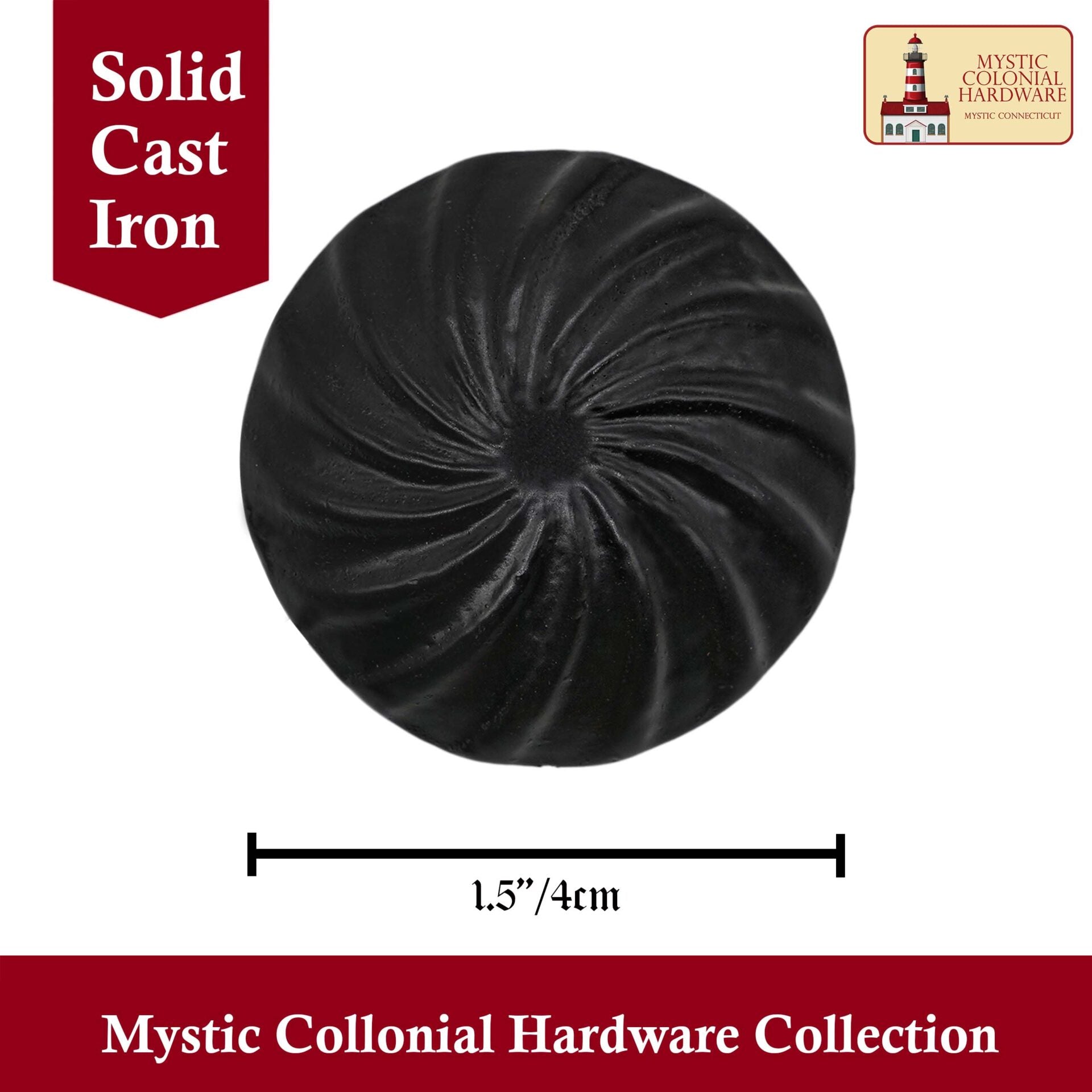 Tirador de Pomo de Armario de Hierro Forjado a Mano - Lote de 4 - Imagen 3