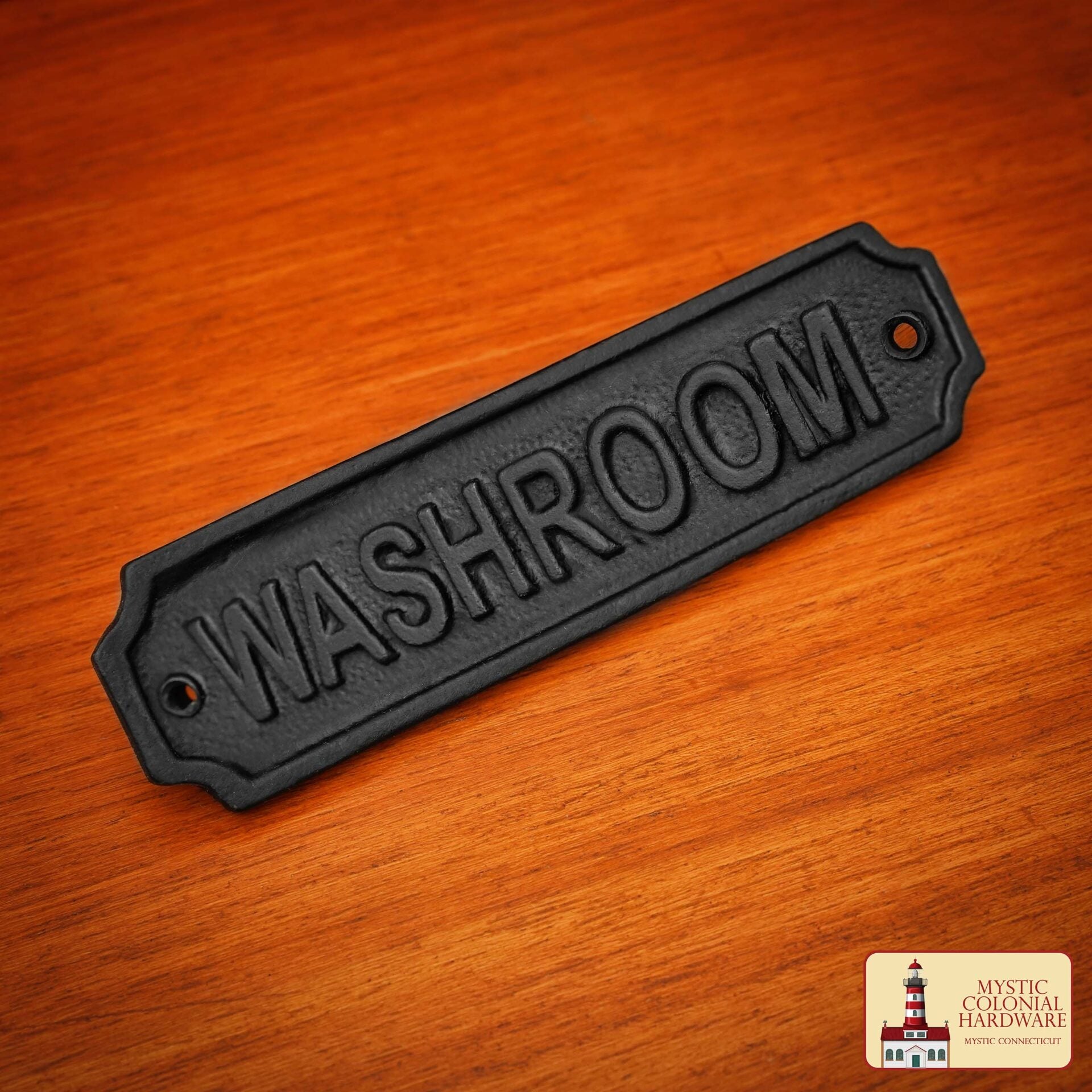 Hierro Forjado Macizo Letrero de Lavabo Vintage para Puertas Accesorio de Ferretería Hecho a Mano - Imagen 2