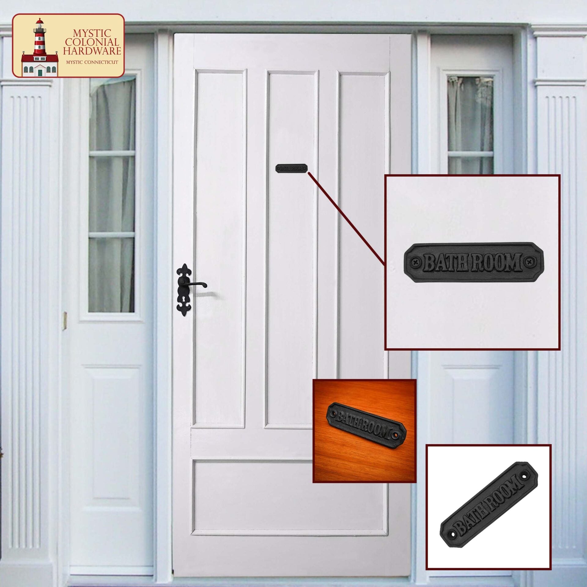 Letrero de Baño Vintage de Hierro Forjado Macizo para Puertas Accesorio de Ferretería Hecho a Mano - Imagen 6