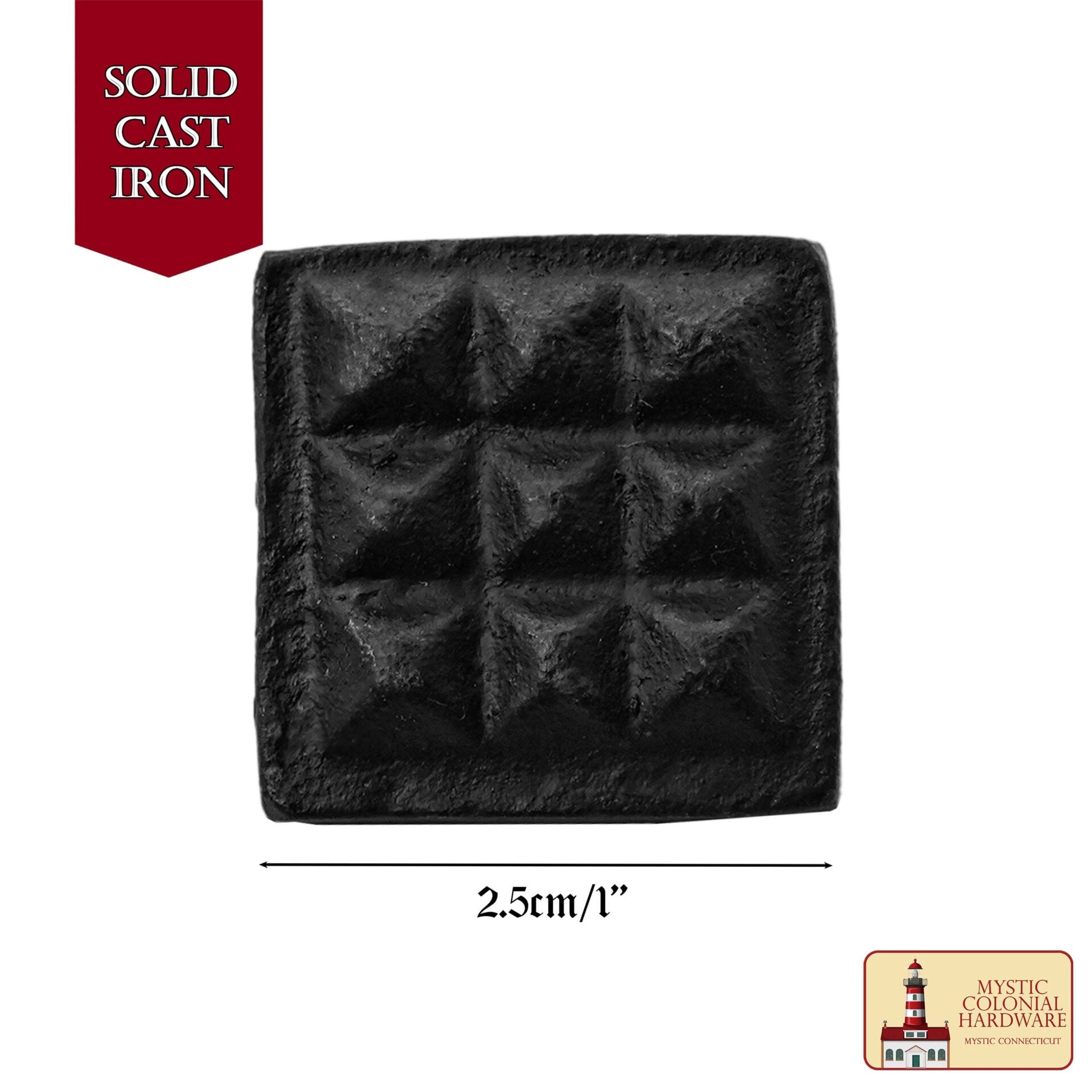 Clavo Cuadrado Waffle Clavo - Hierro Forjado Sólido Victoriano, Colonial, Retro, Steampunck, Gótico, Barroco Medieval - Imagen 3