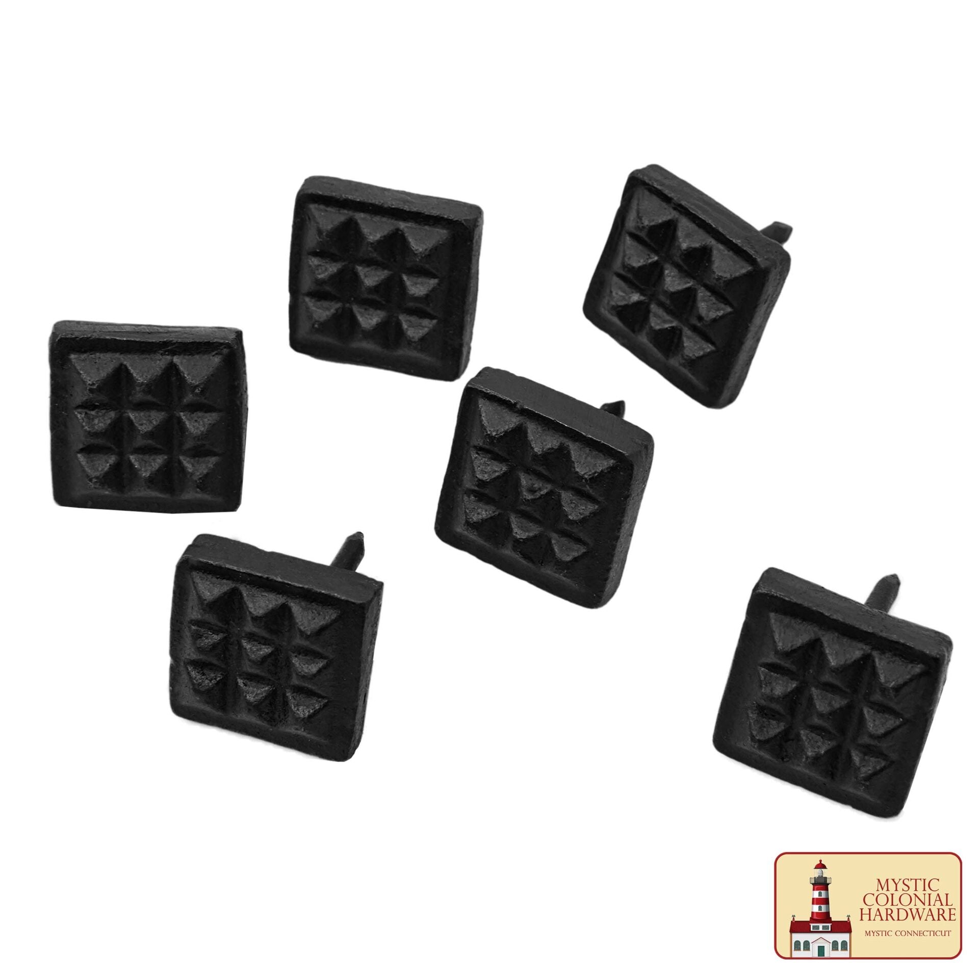 Clavo Cuadrado Waffle Clavo - Hierro Forjado Sólido Victoriano, Colonial, Retro, Steampunck, Gótico, Barroco Medieval - Imagen 1