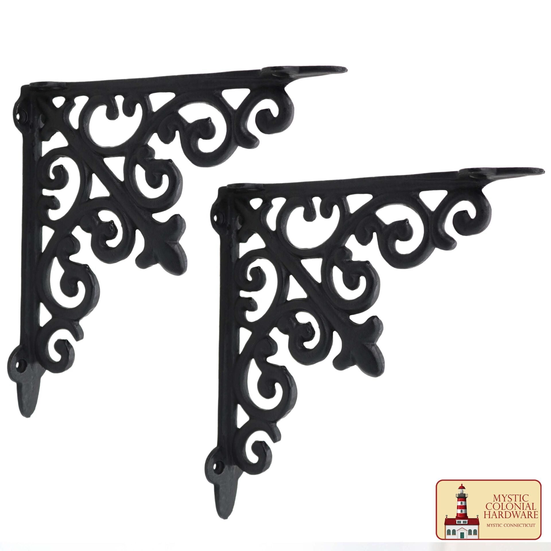 8" X 8", Soporte de Estantería - Hierro Forjado Macizo Victoriano, Colonial, Retro, Steampunck, Gótico, Barroco Medieval - Imagen 5