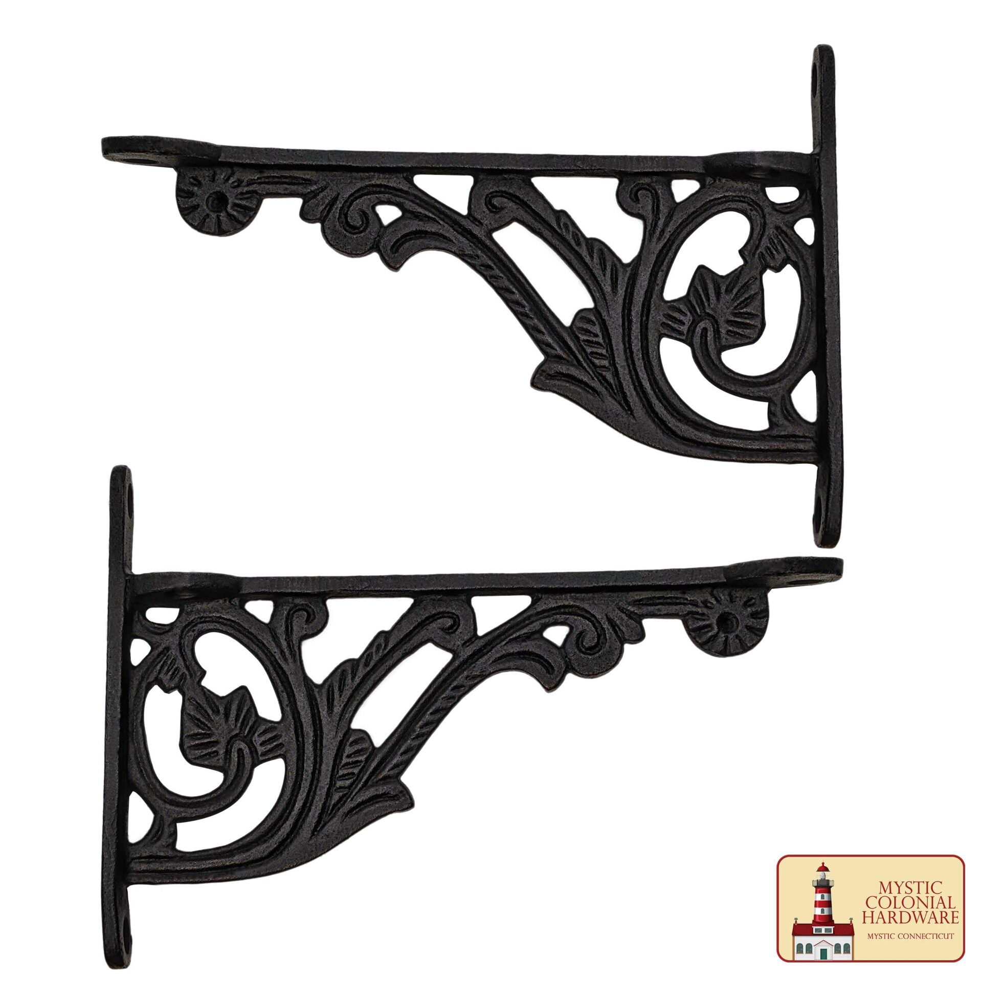 Soportes Rústicos de Hierro Fundido para Estanterías : Ideal para Ambientes Victorianos, Coloniales, Retro, Steampunk, Góticos, Barrocos y Medievales (1 5. 5 X 10.6 ) Cm - Imagen 7