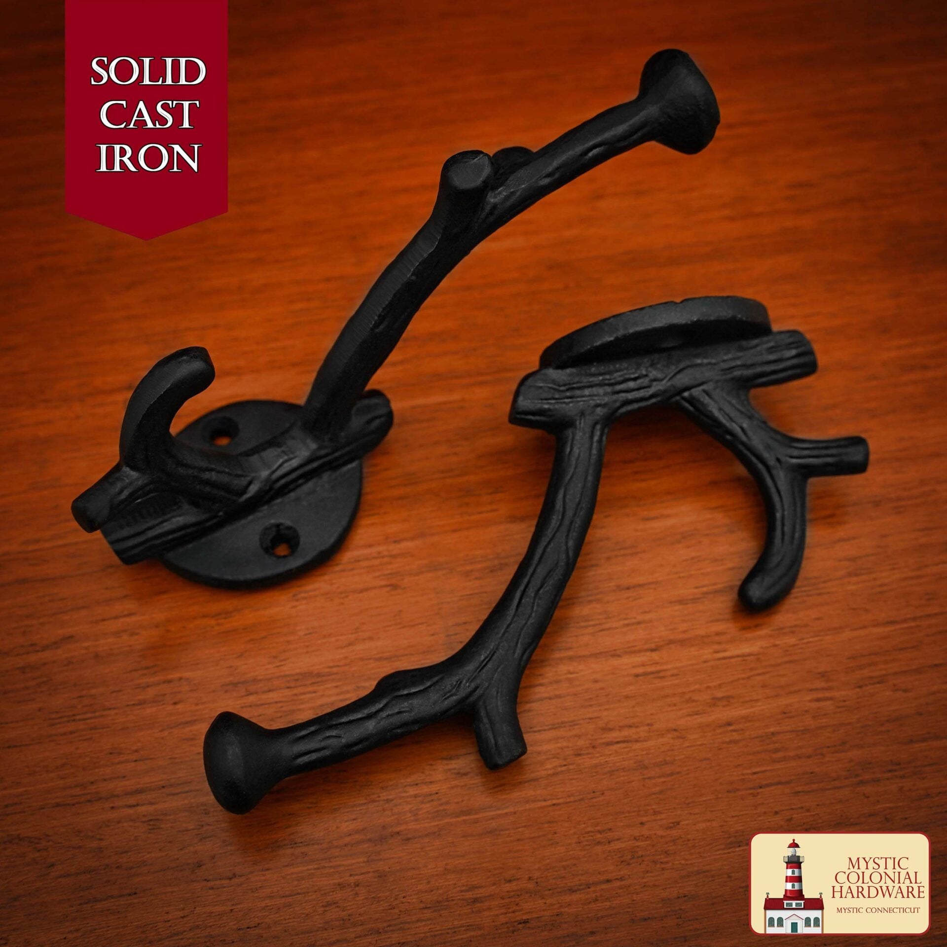 Ganchos de Pared Rústicos de Hierro Fundido : Ideales para Ambientes Victorianos, Coloniales, Retro, Steampunk, Góticos y Barrocos (1 2 X 3.8 ) Cm - Imagen 2