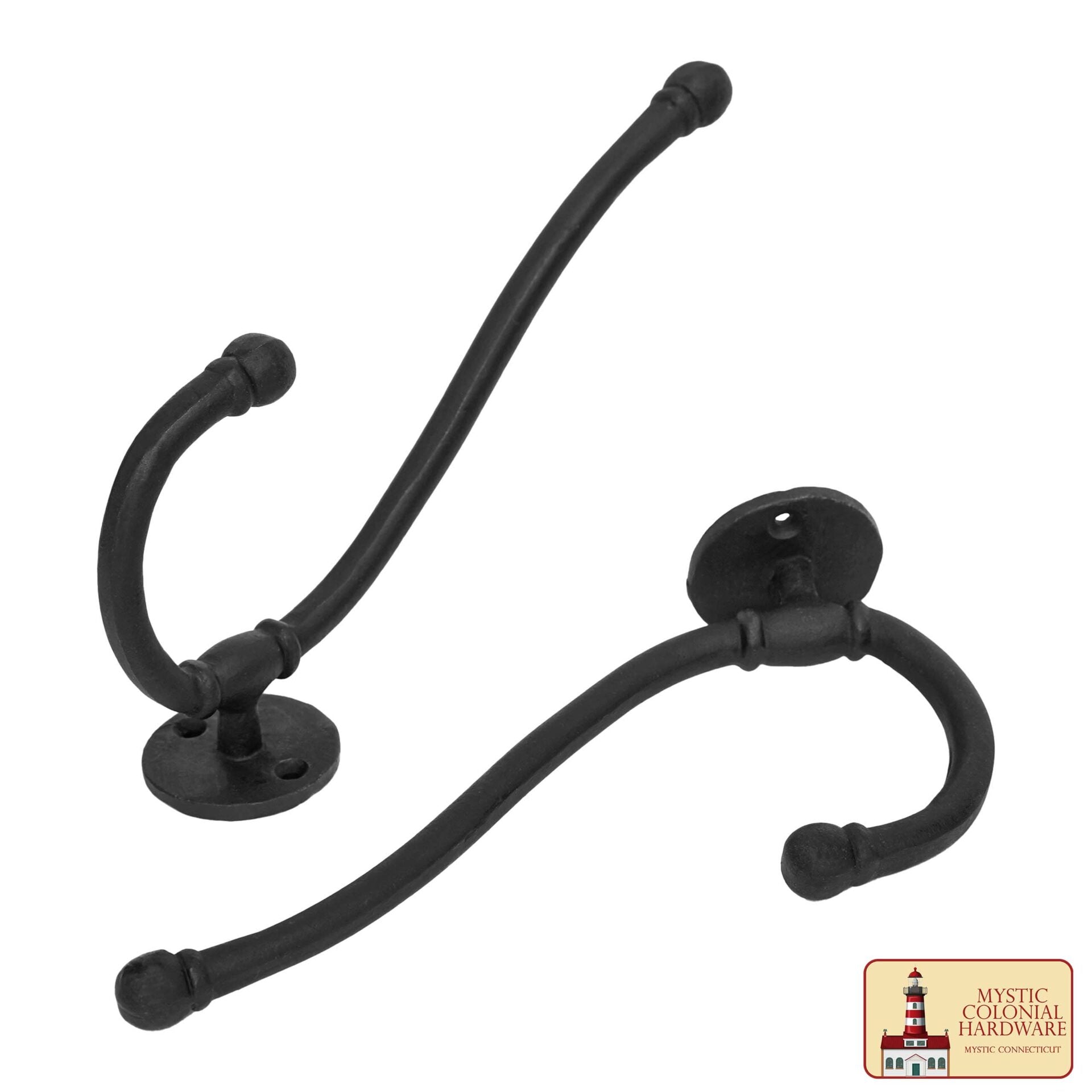 Gancho de Pared de Hierro Forjado Rústico, Ganchos Utilitarios Retro Resistentes para Colgar Abrigos, Bolsos, Toallas, Batas, Sombreros y Más, Negro : Grande - Imagen 5