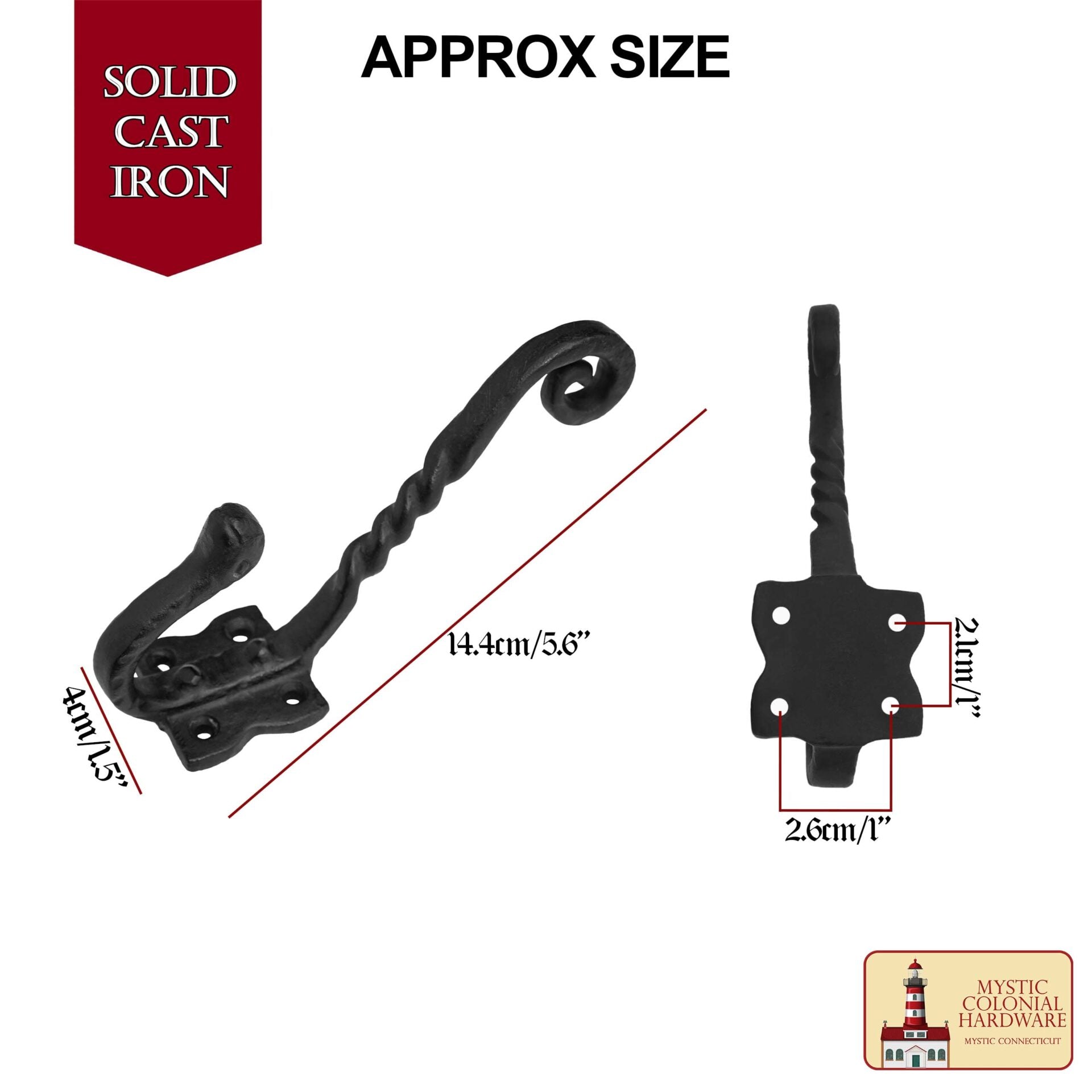 Ganchos de Pared Rústicos de Hierro Forjado a Mano: Ideal para Ambientes Victorianos, Coloniales, Retro, Steampunk, Góticos y Barrocos (11x12) Cm - Imagen 3