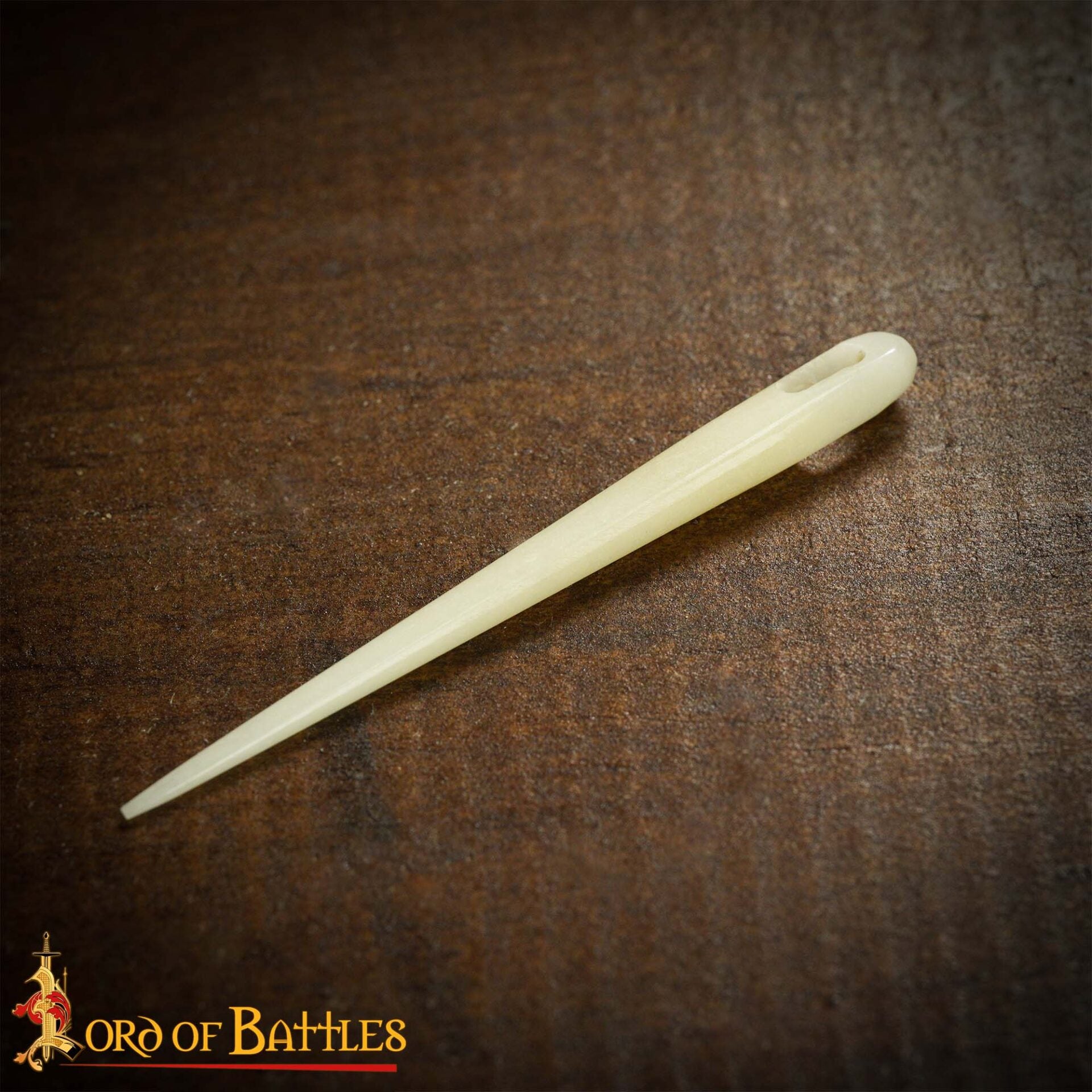 Juego de 5 Agujas de Coser Medievales Vikingas de Cuerno de Buey Talladas a Mano para Tela y Cuero - Imagen 5