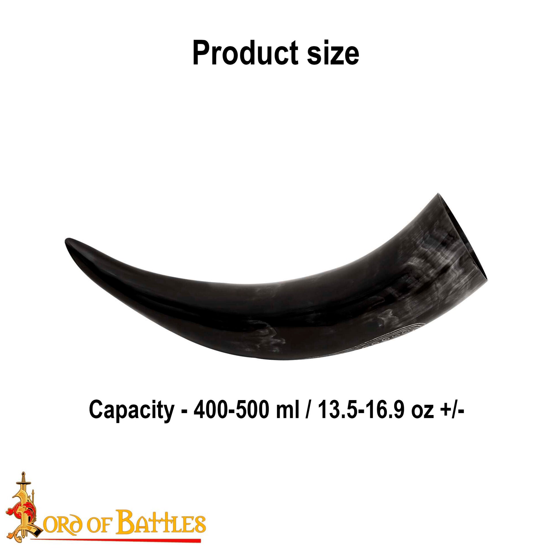 Cuerno Vikingo para Beber con Grabado Longship - Cuerno de Buey Natural Pulido, Mead Ale - Imagen 11