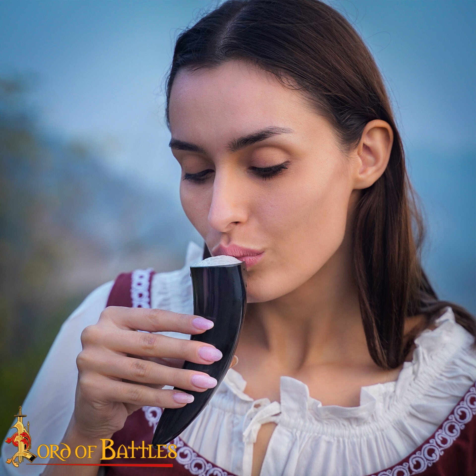 Viking Drinking Horn - Cuerno de Buey Natural Hecho a Mano (juego de 3) - Imagen 5