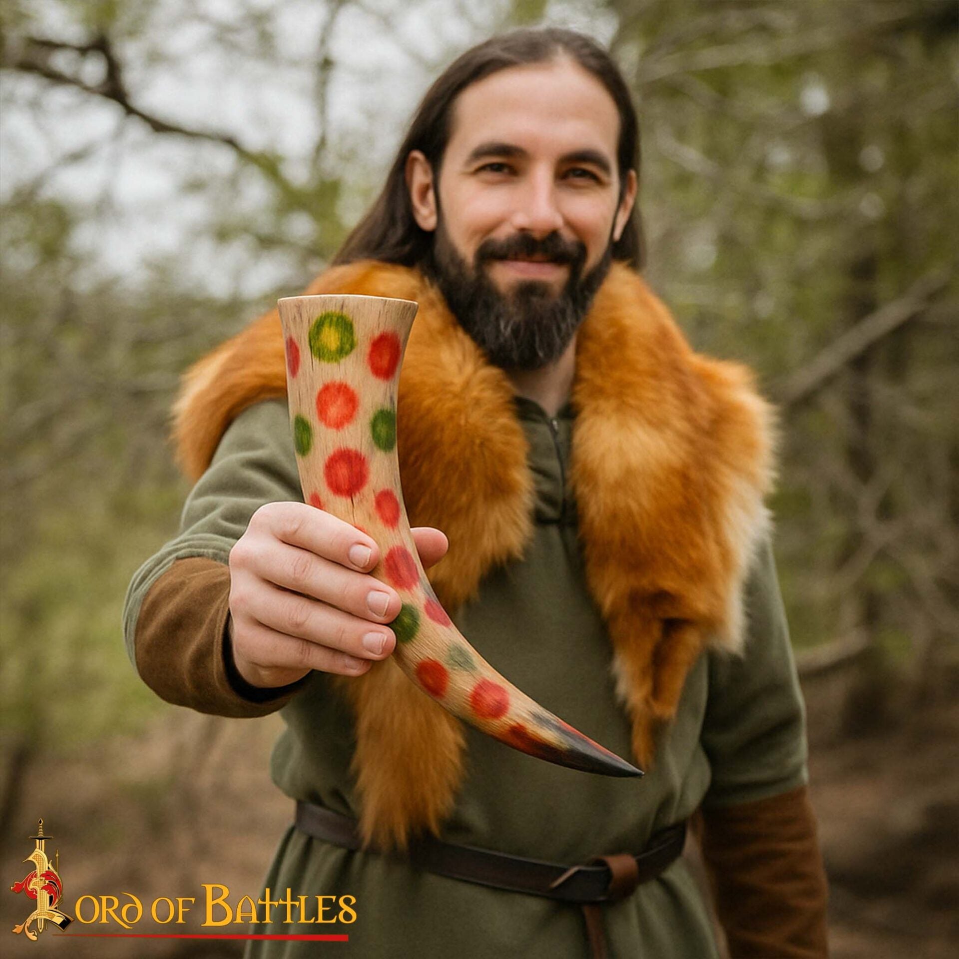 Cuerno para Beber "the Vivid Valour" 400 - 500 Ml Cuerno de Buey Auténtico Hecho a Mano - Descatalogado - Imagen 2