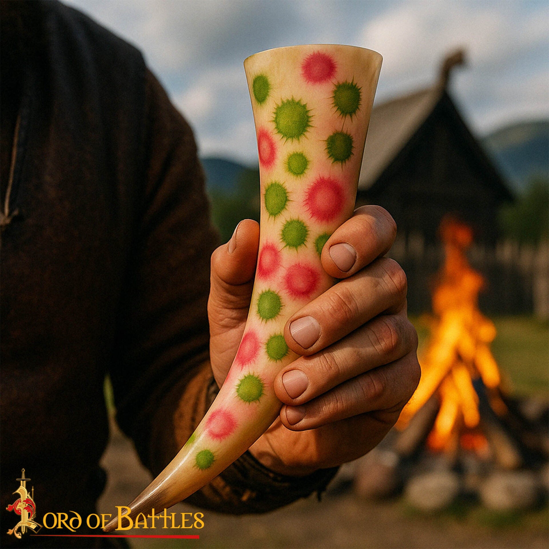 Cuerno para Beber "the Vivid Valour" 400 - 500 Ml Cuerno de Buey Auténtico Hecho a Mano - Descatalogado - Imagen 5