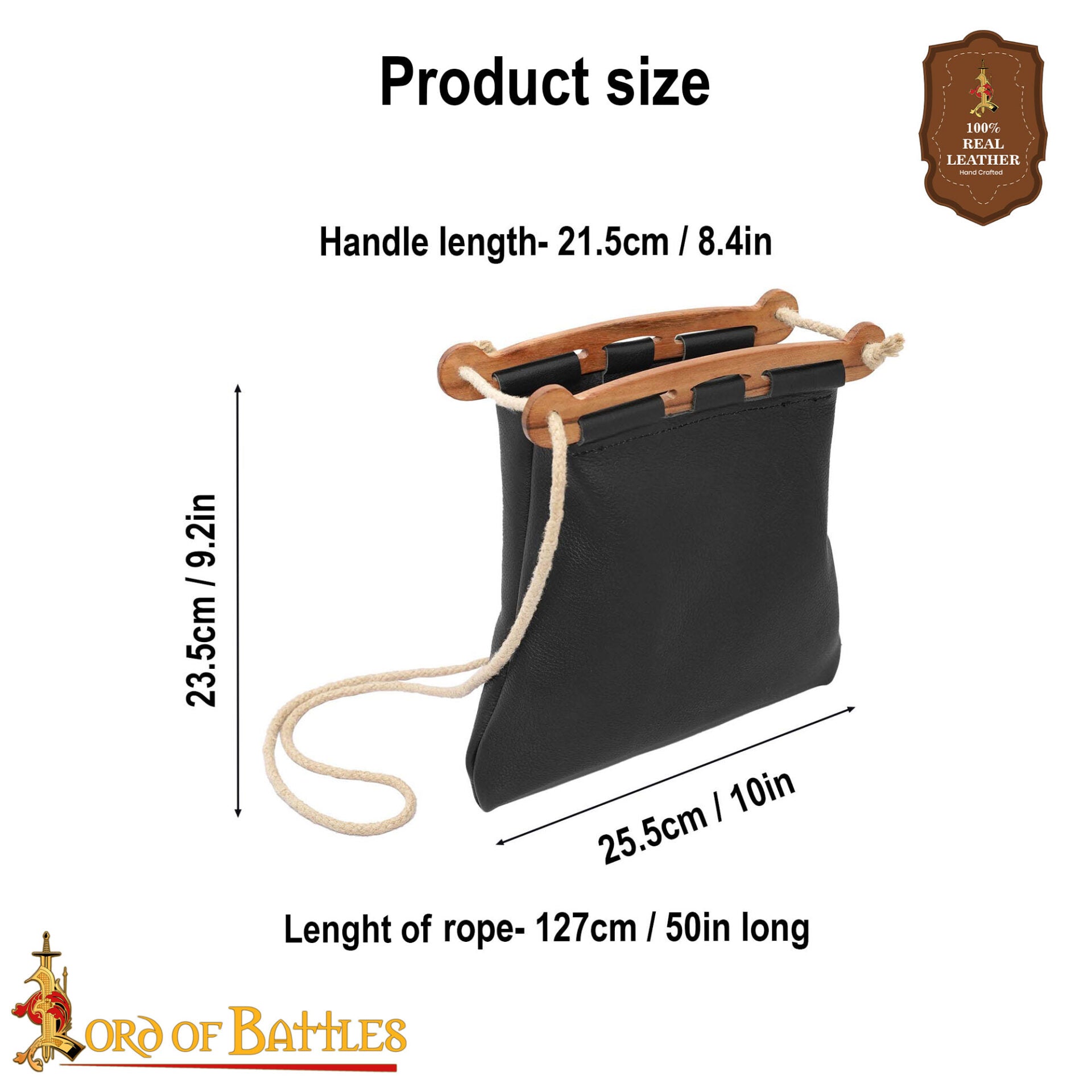 Bolso de Piel Hedeby de Inspiración Histórica Vikinga - Imagen 3