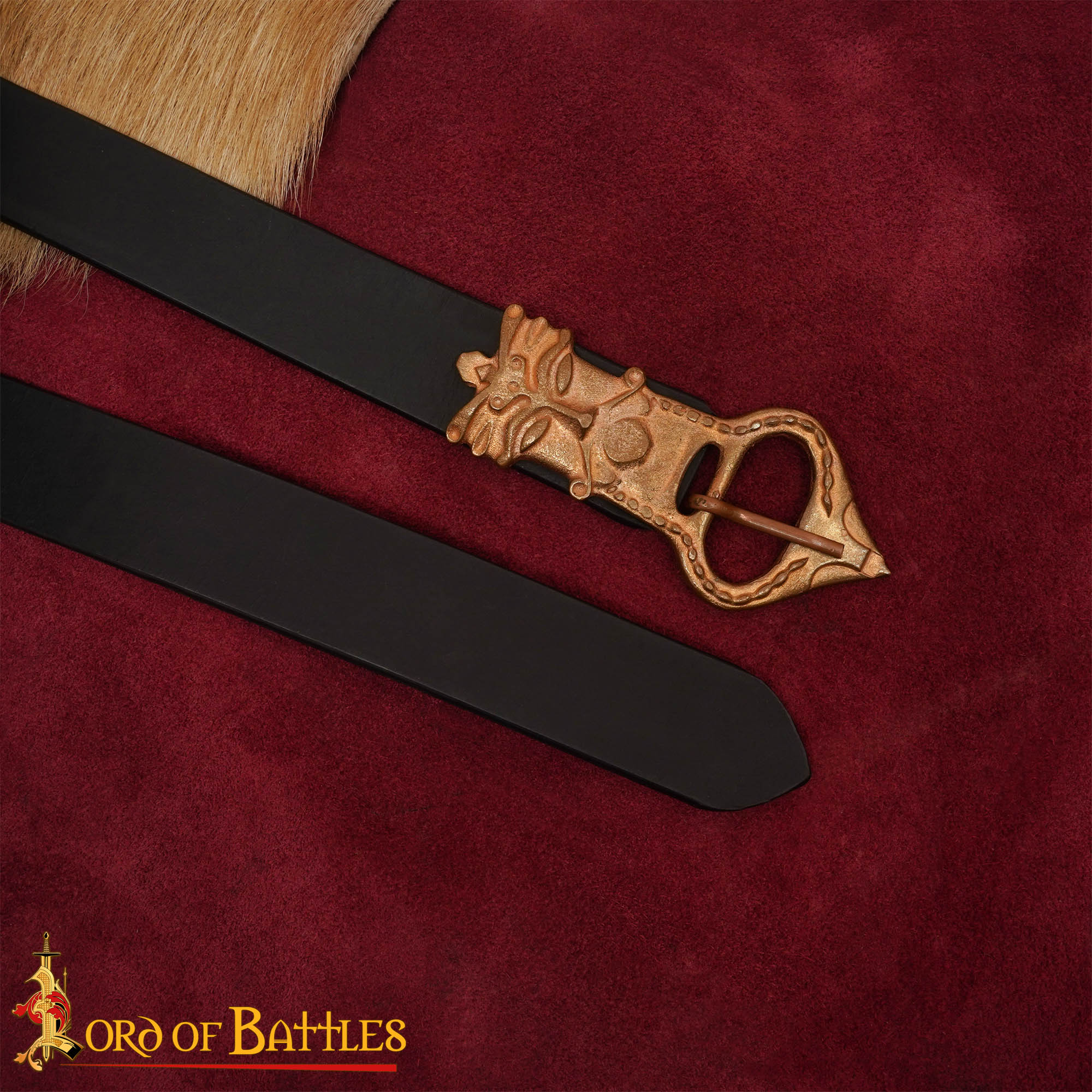 Cinturón Sajón con Hebilla de Bronce Rey Pequeño - Imagen 5