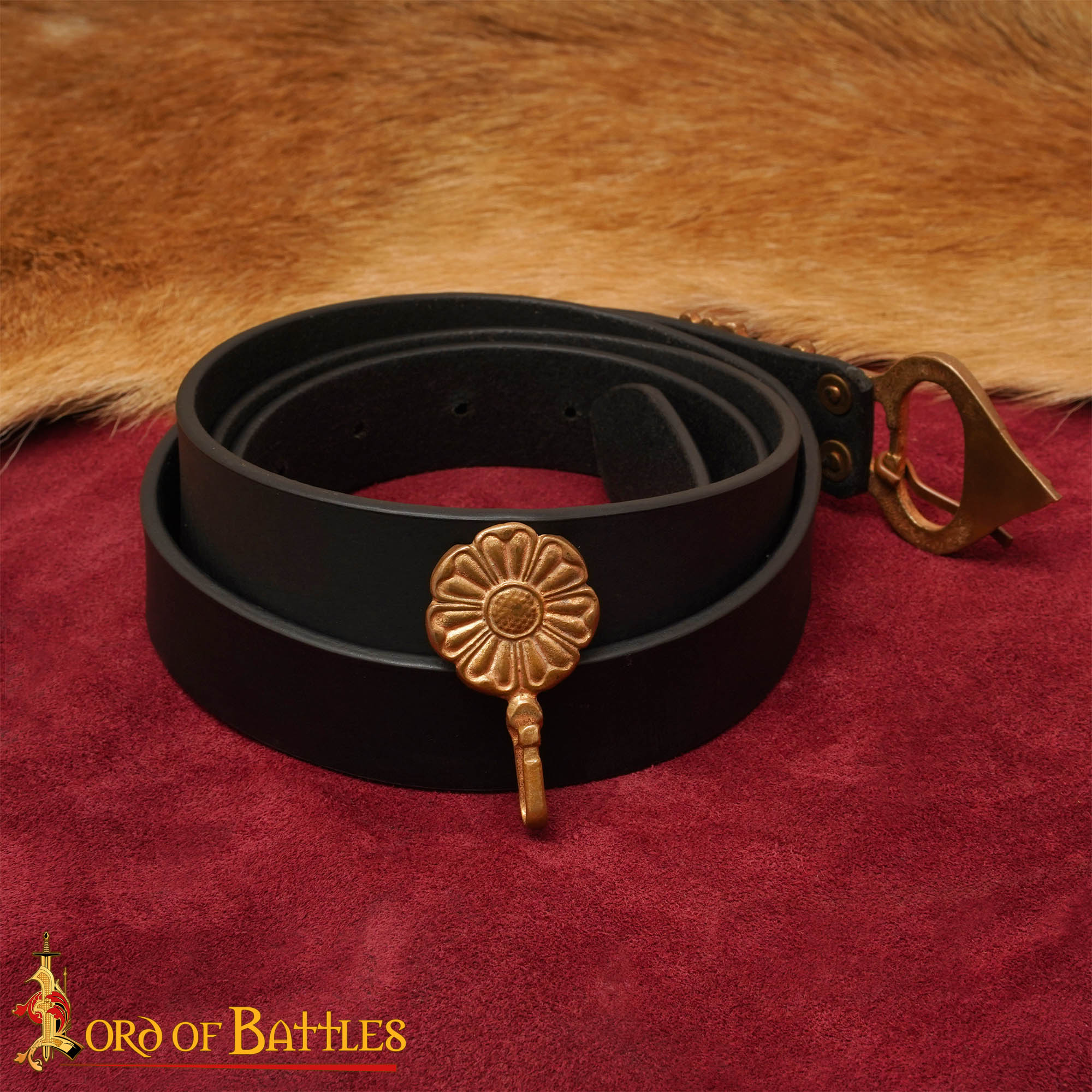 Cinturón Sajón con Hebilla de Bronce Rey Pequeño - Imagen 7