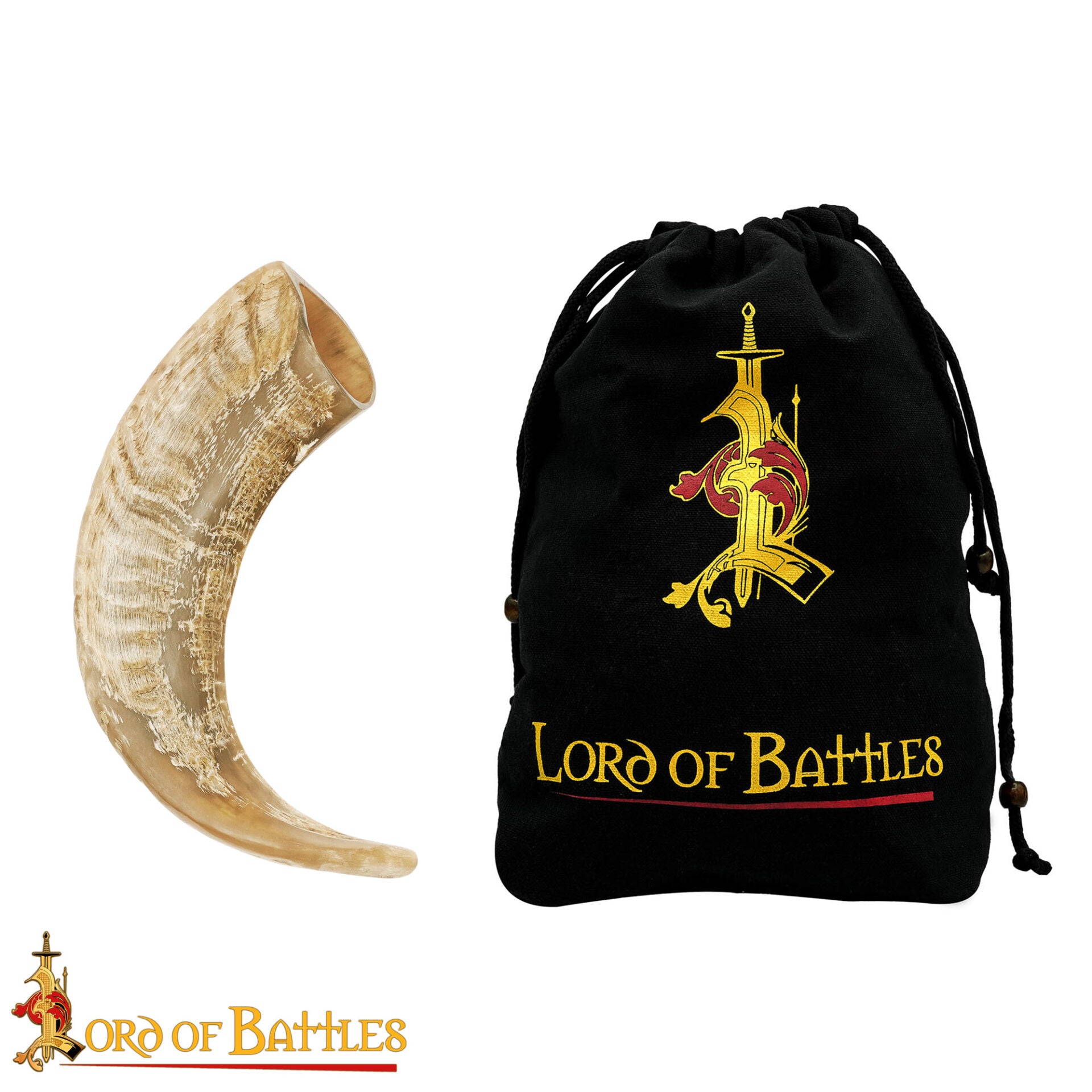 Vaso para Beber de Cuerno de Oveja Vikingo Vaso de Cuerno Natural Hecho a Mano - Imagen 4