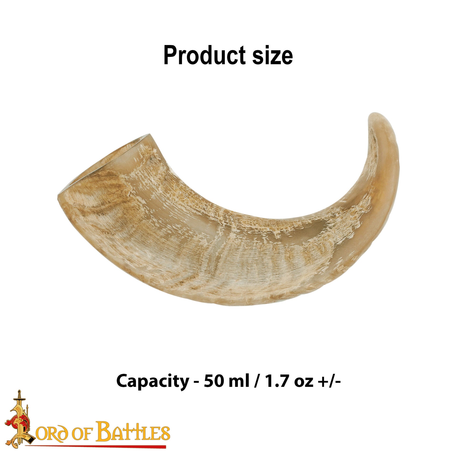 Vaso para Beber de Cuerno de Oveja Vikingo Vaso de Cuerno Natural Hecho a Mano - Imagen 3