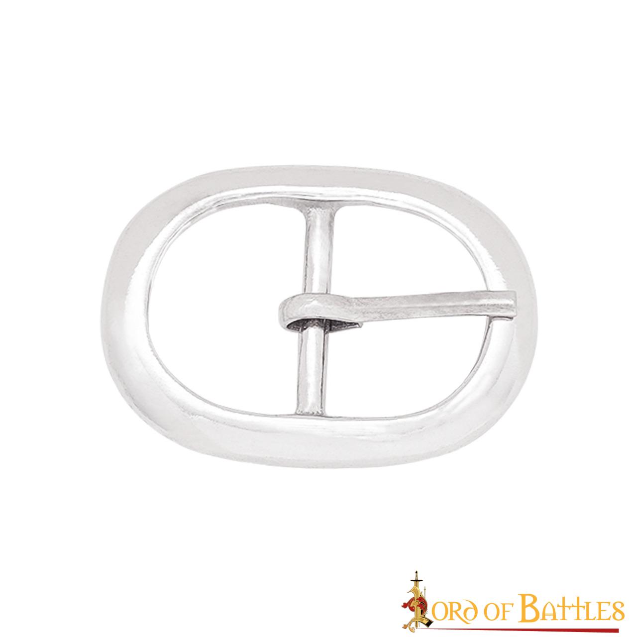 Hebillas Ovaladas Niqueladas de Inspiración Medieval - Juego de 3 Hebillas de Acero Acabadas a Mano - Imagen 12