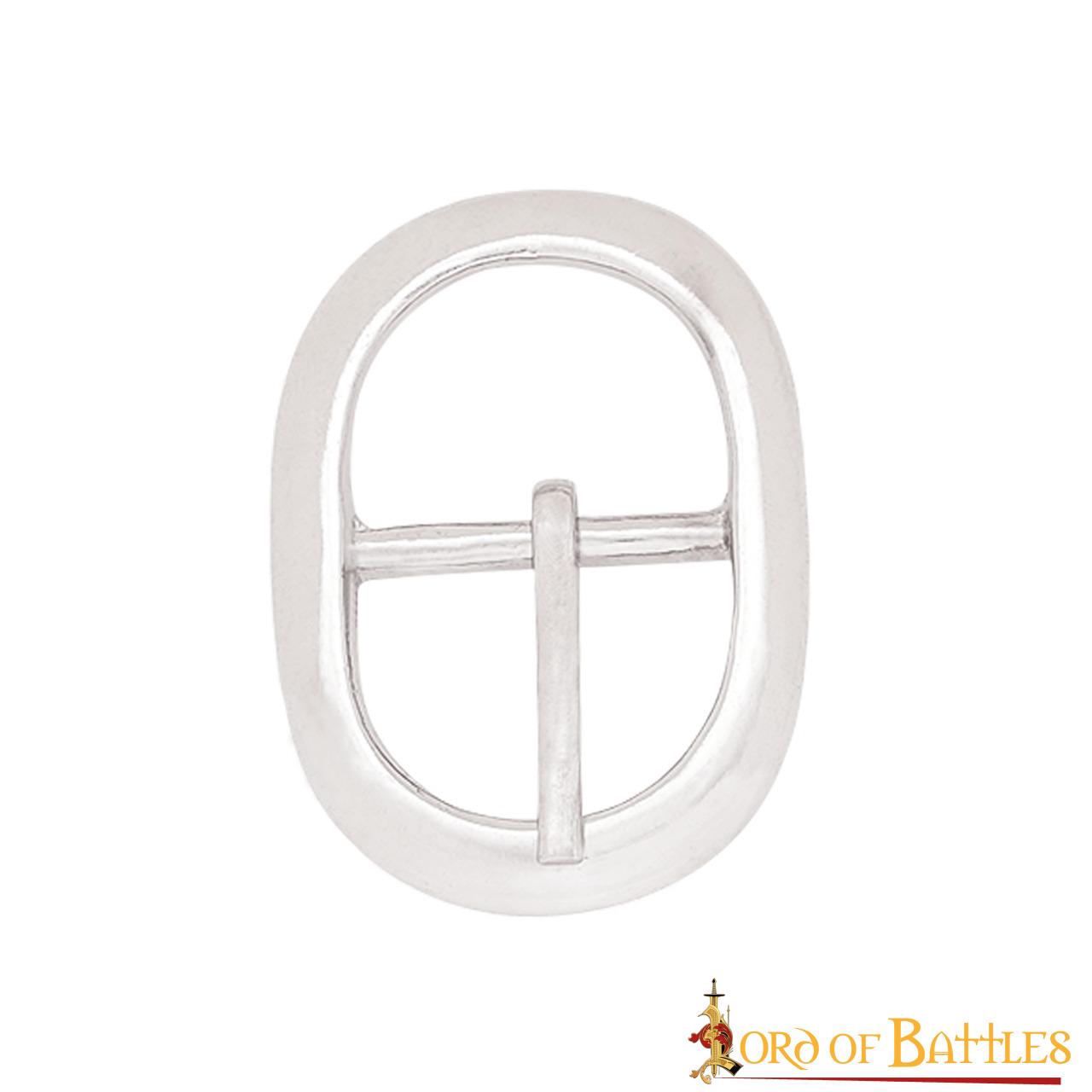 Hebillas Ovaladas Niqueladas de Inspiración Medieval - Juego de 3 Hebillas de Acero Acabadas a Mano - Imagen 13