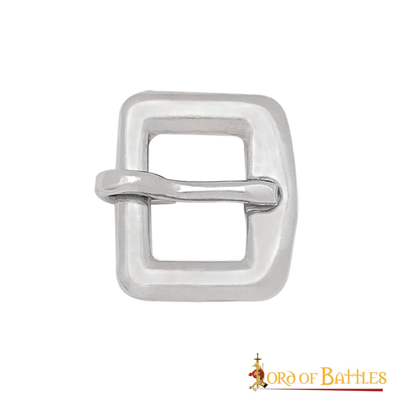 Hebillas Medievales Niqueladas del Siglo Xiv - Juego de 3 Cierres de Acero para Cinturones, Armaduras y Artesanía de Cuero - Imagen 12