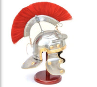 Casco Imperial Galo Romano del Siglo I con Escudo de Nylon Rojo - Imagen 1