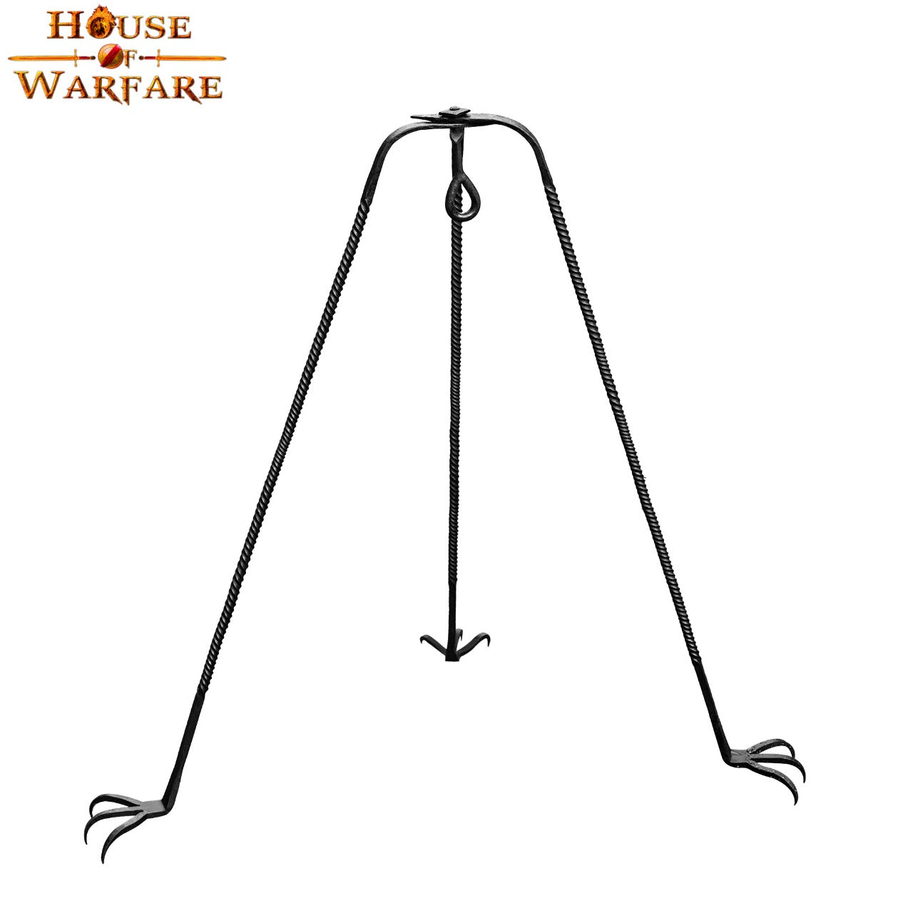 Trípode de Cocina de Hierro Medieval Forjado a Mano - Acabado en Negro Soporte de Hoguera para Cocinar Al Aire Libre - Imagen 12