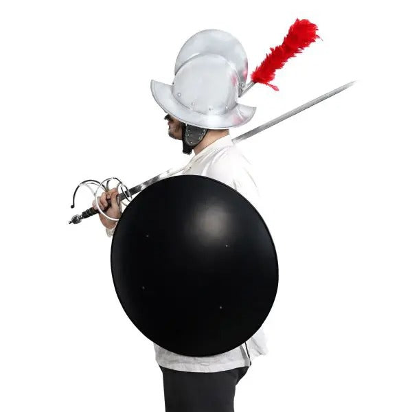 Escudo Redondo de Acero con Asa Central - 22" - Negro - Acero Calibre 18 - Imagen 10