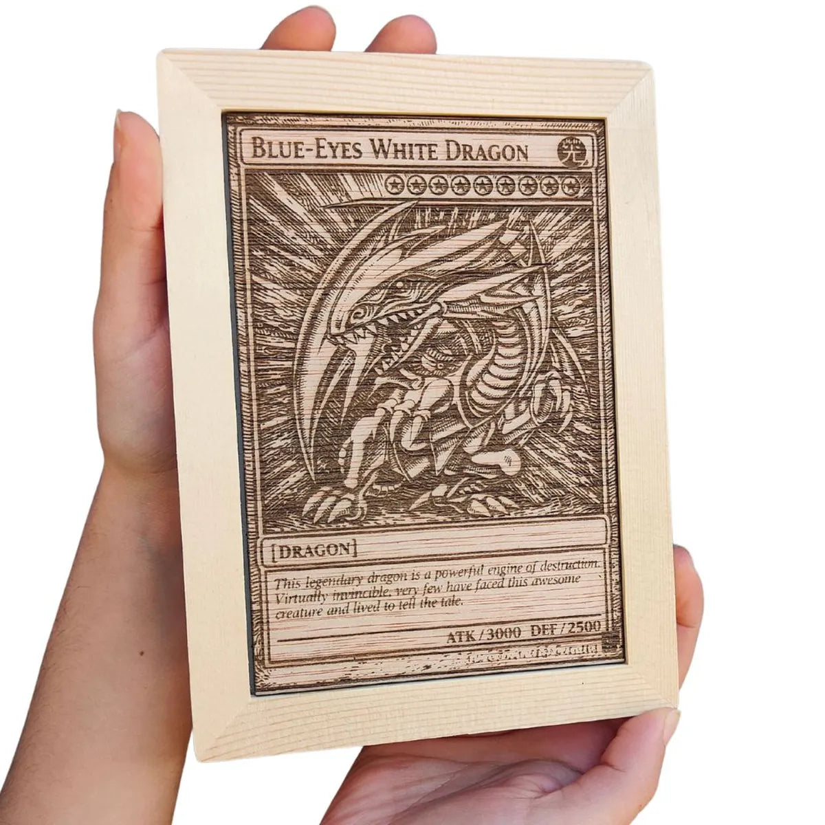 Cartel Decorativo Dragón Blanco Ojos Azules Yu-Gi-Oh