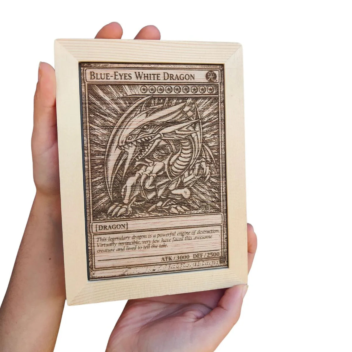 Cartel Decorativo Dragón Blanco Ojos Azules Yu-Gi-Oh