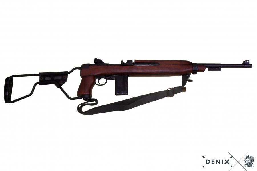 Imagen de Carabina M1 A1 Modelo paracaidista USA 1942, 1132C Réplica no funcional parte de nuestra colección en Espadas y más, sitio oficial.