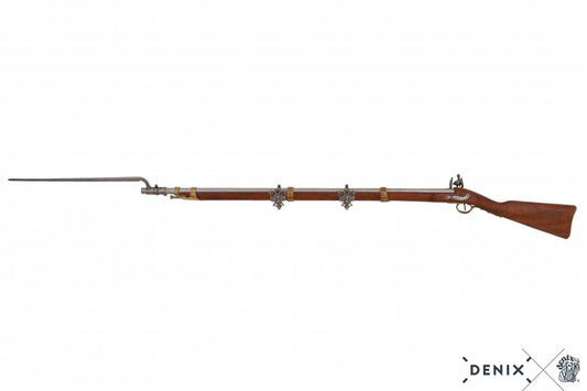 Rifle com baioneta, era napoleônica, França 1806 1036