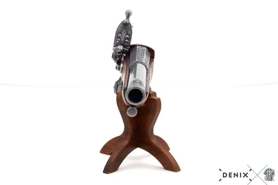 Imagen de PISTOLA DE CHISPA, SIGLO XVIII 1077G,Réplica no funcional parte de nuestra colección en Espadas y más, sitio oficial.