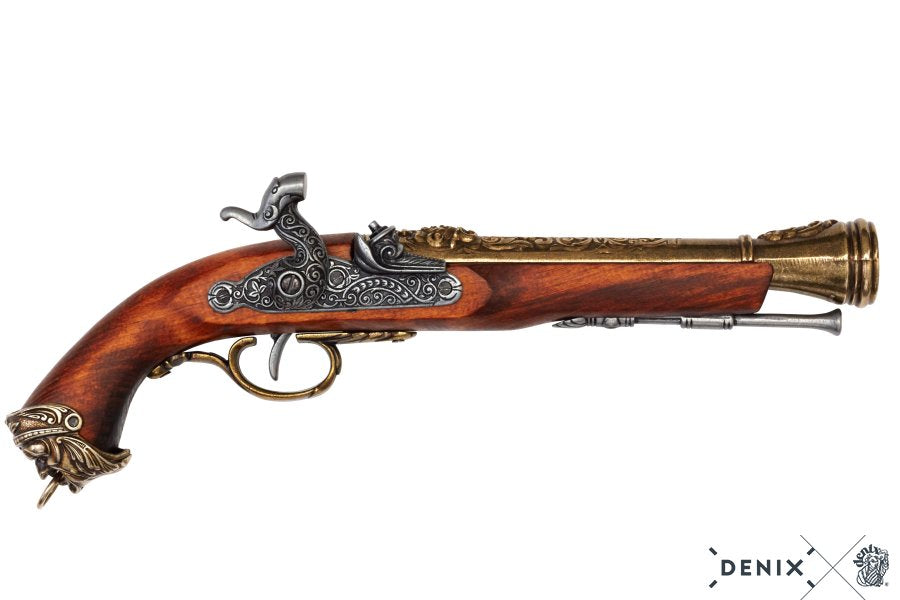 Imagen de PISTOLA DE PERCUSIÓN PIRATA, ITALIA S.XVIII 1104/L parte de nuestra colección en Espadas y más, sitio oficial.